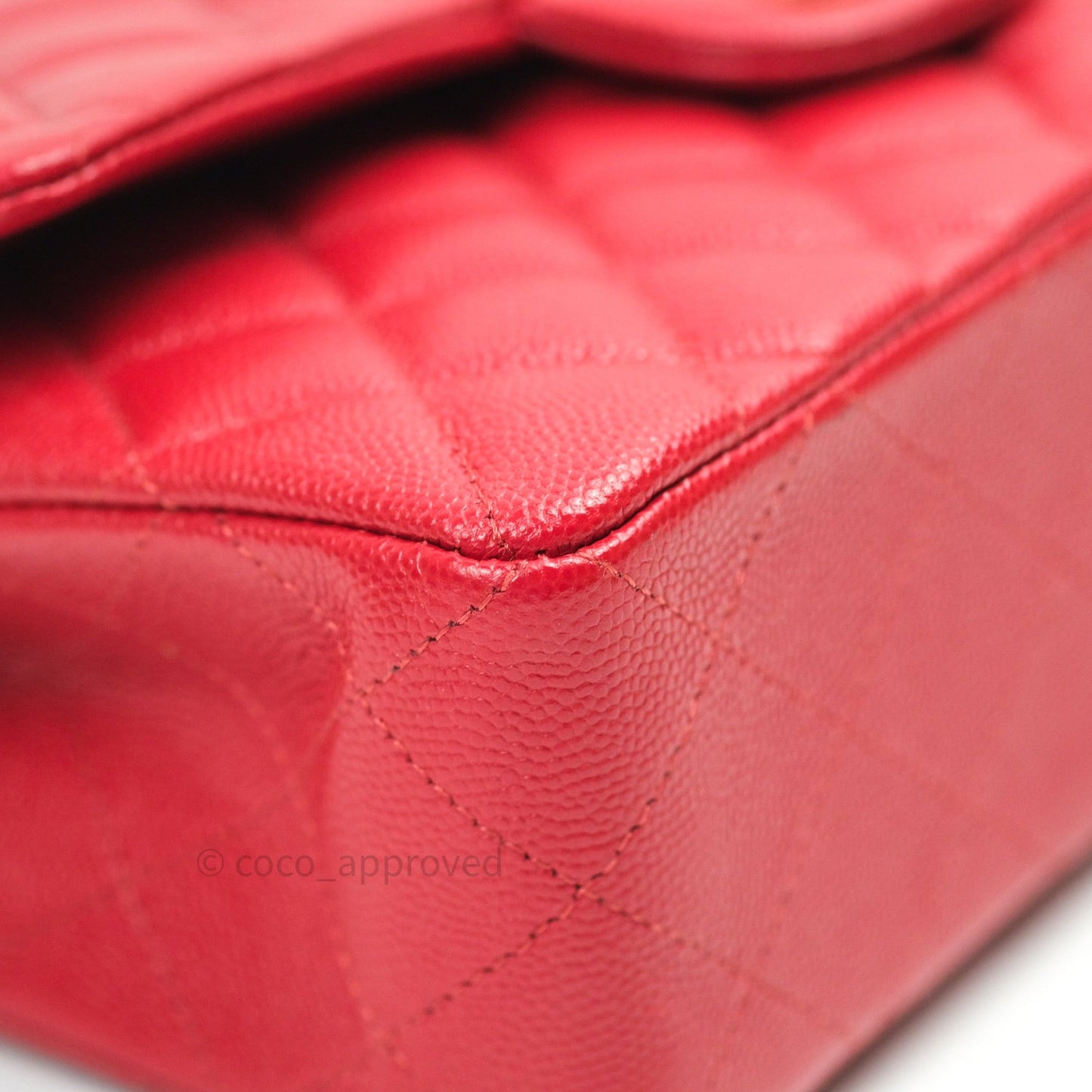 Chanel Classic Small S/M Flap Red Caviar Gold Hardware 19B