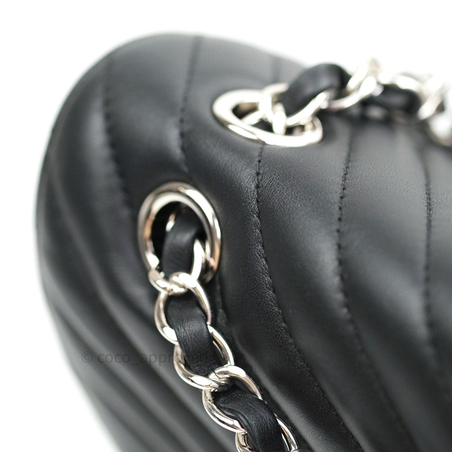 Chanel Calfskin Chevron Small Urban Spirit Backpack Black Silver Hardware