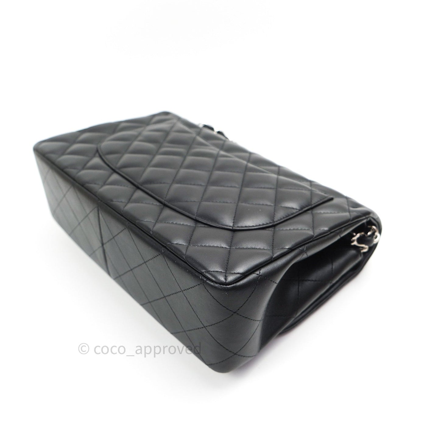 Chanel Jumbo Double Flap Black Lambskin Silver Hardware⁣⁣