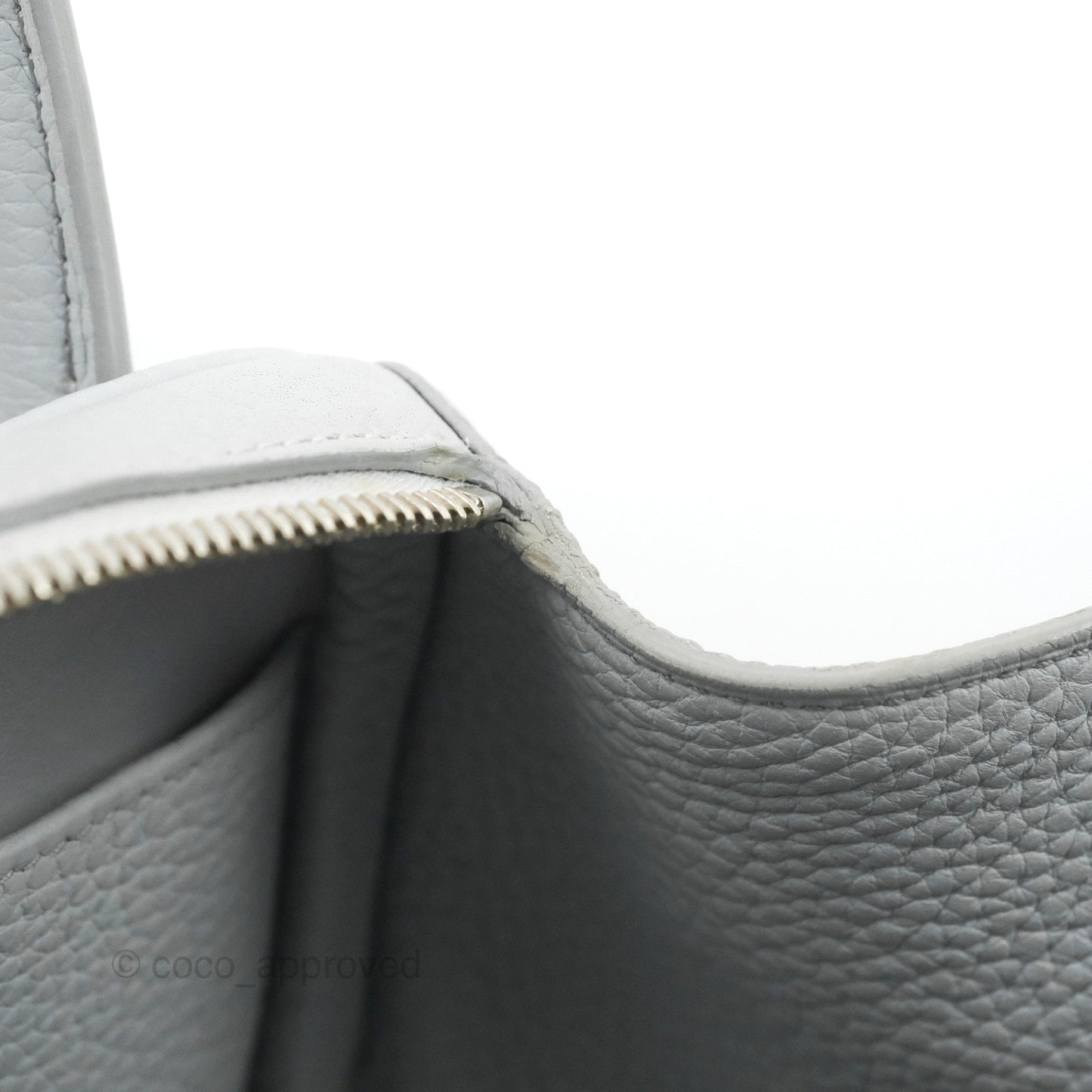Hermès Lindy 30 Bleu Pale Clemence Palladium Hardware