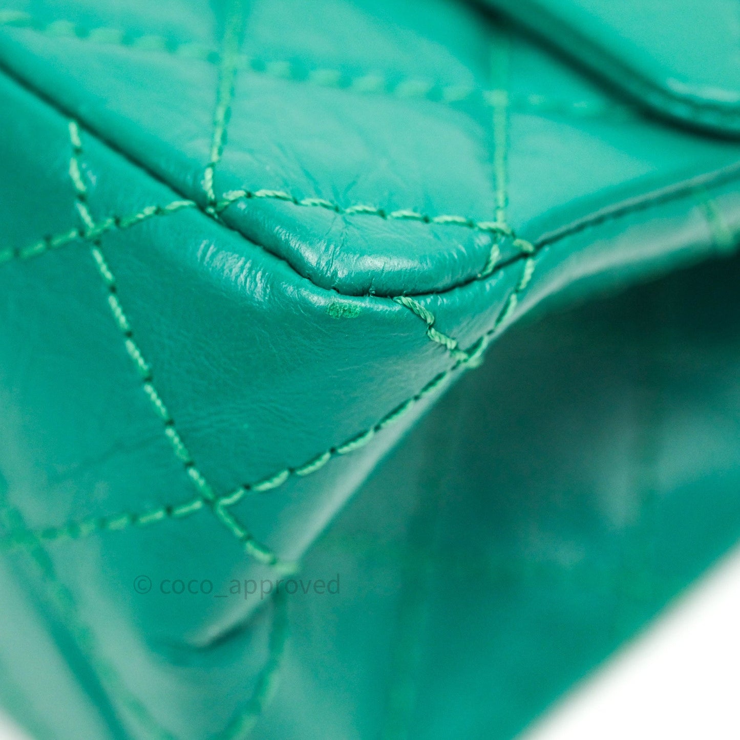 Chanel Mini Reissue 224 Green Aged Calfskin Gold Hardware
