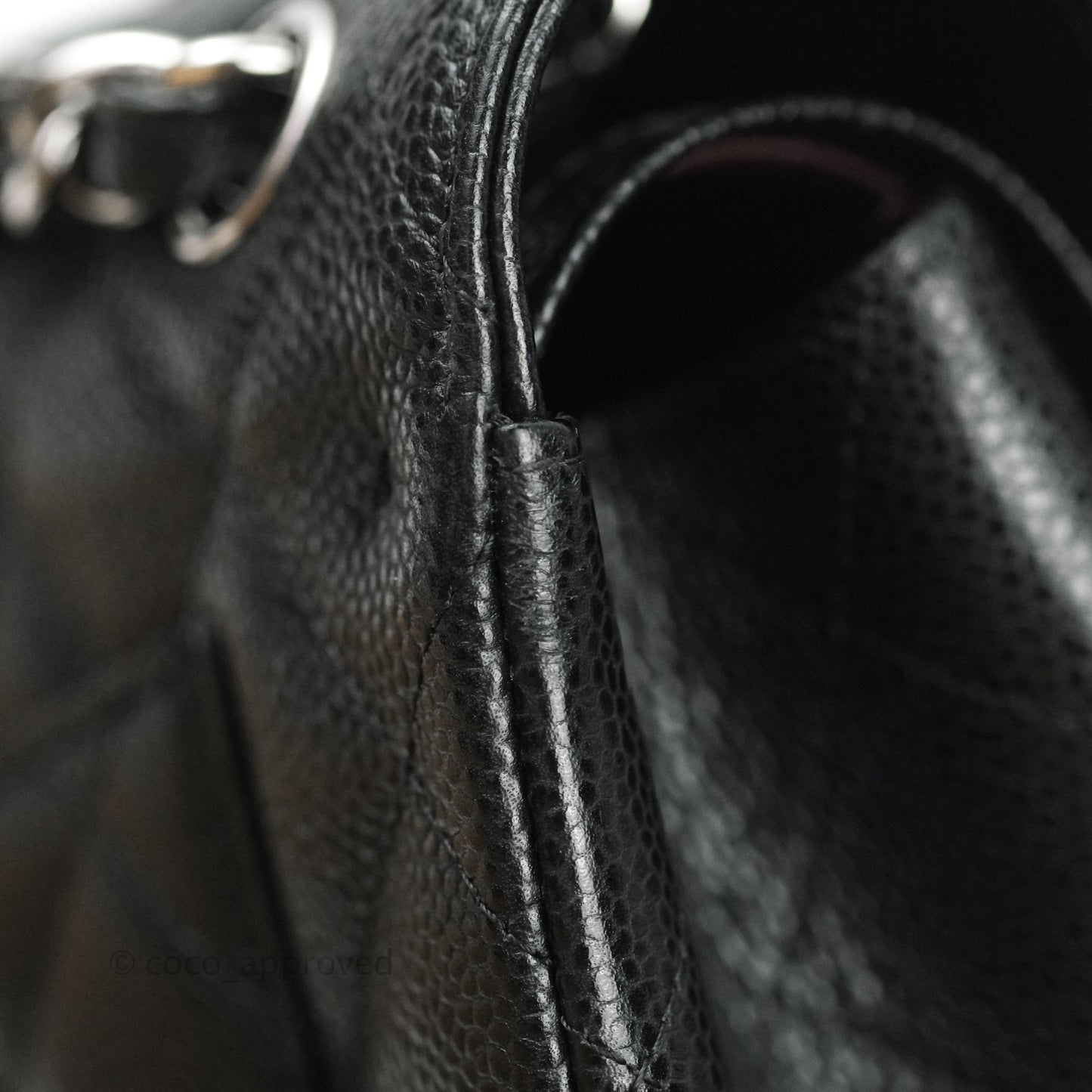 Chanel Jumbo Double Flap Black Caviar Silver Hardware⁣⁣