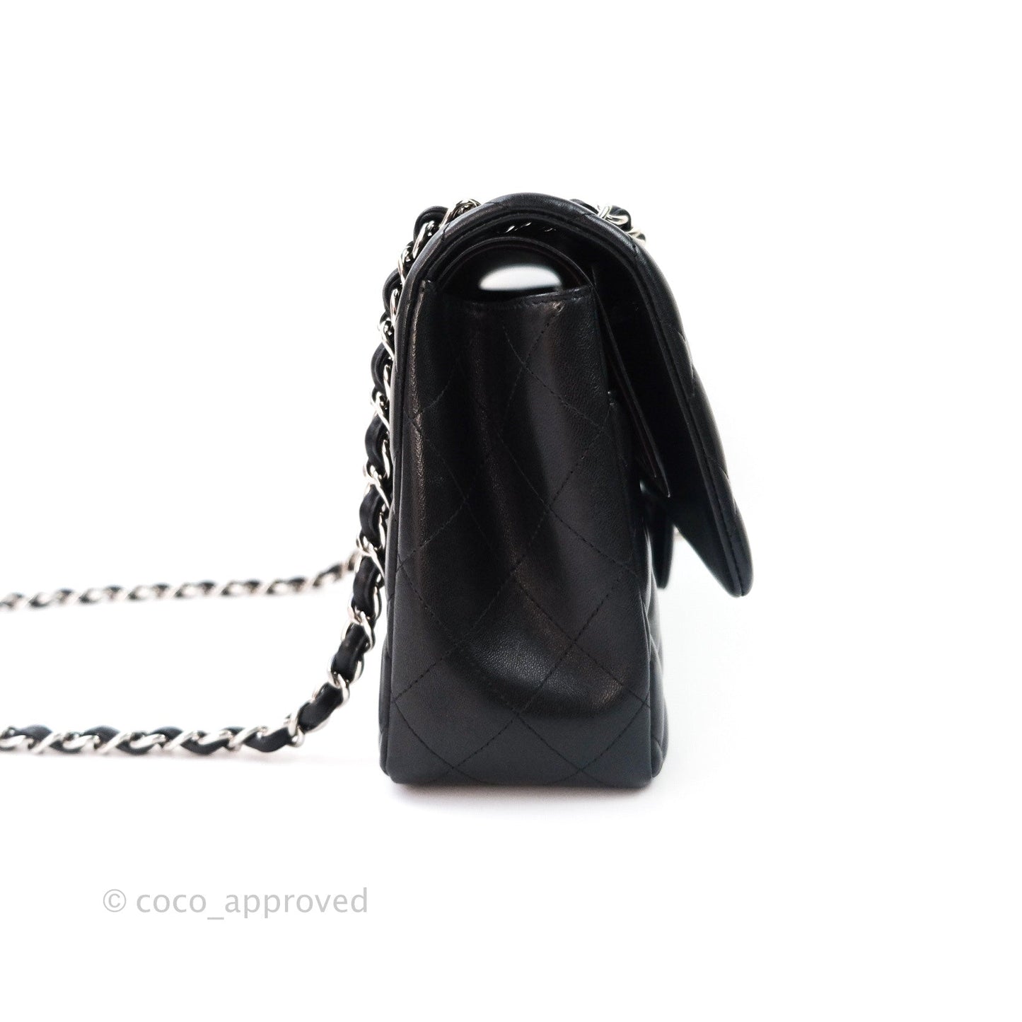 Chanel Jumbo Double Flap Black Lambskin Silver Hardware⁣⁣