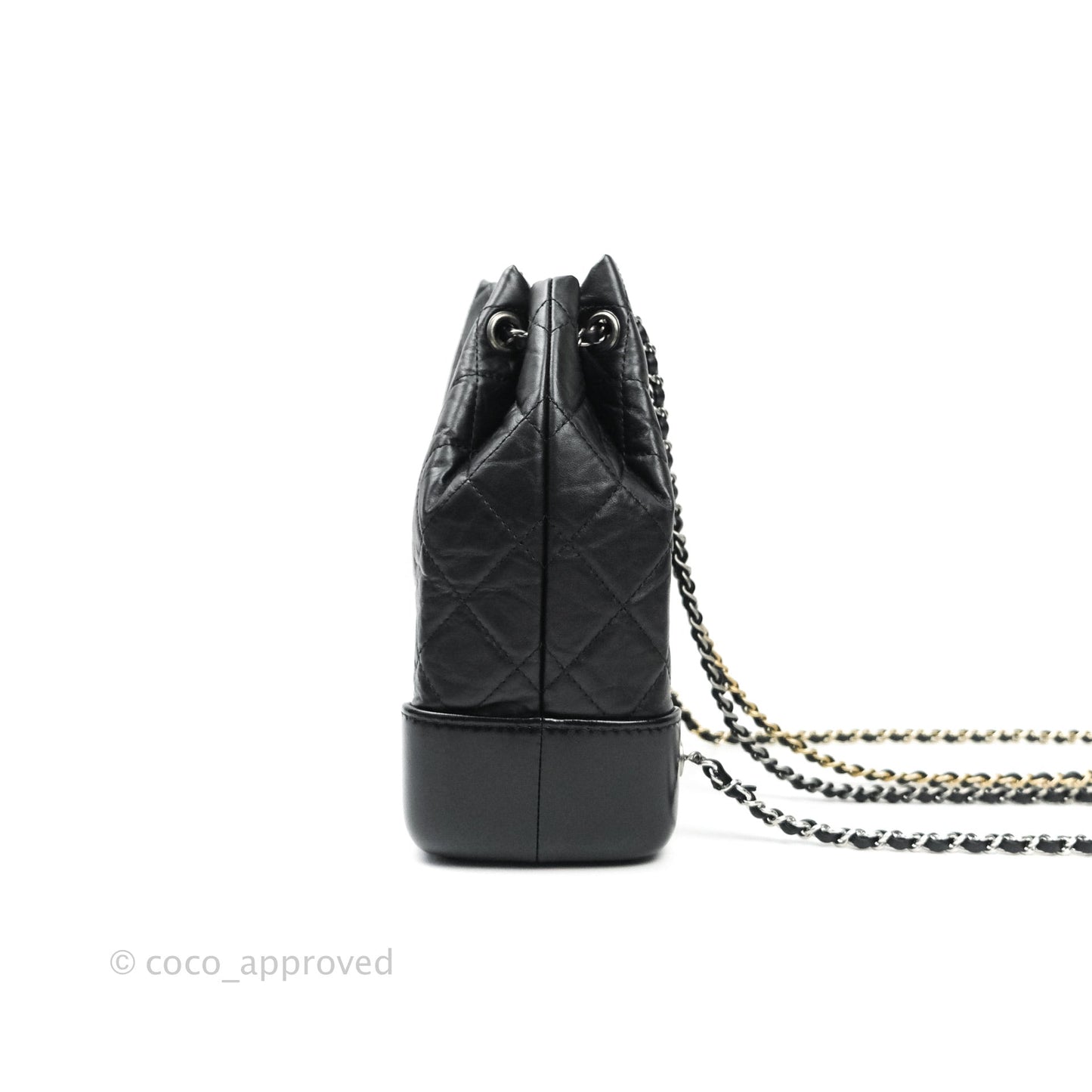 Chanel Gabrielle Backpack Black Aged Calfskin Small Black