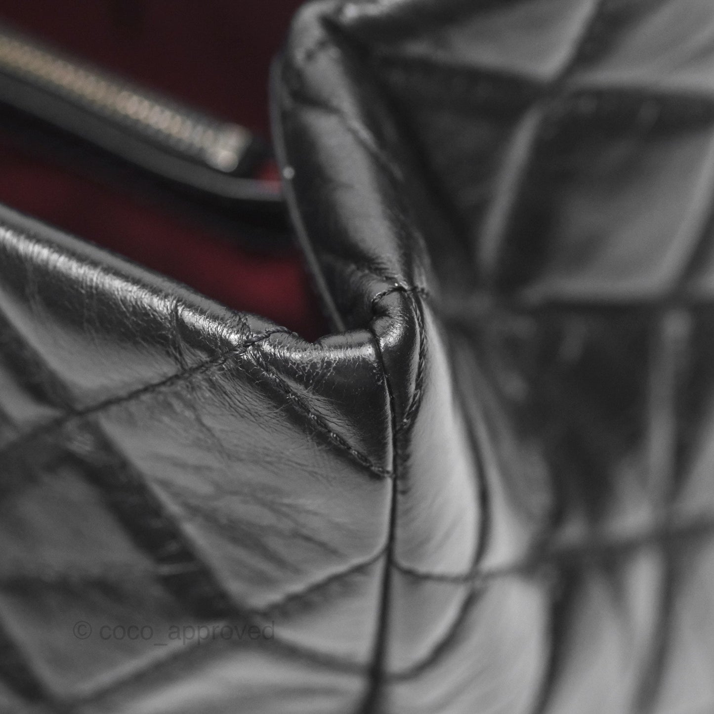 Chanel Large Shopping Tote Black Ruthenium Hardware