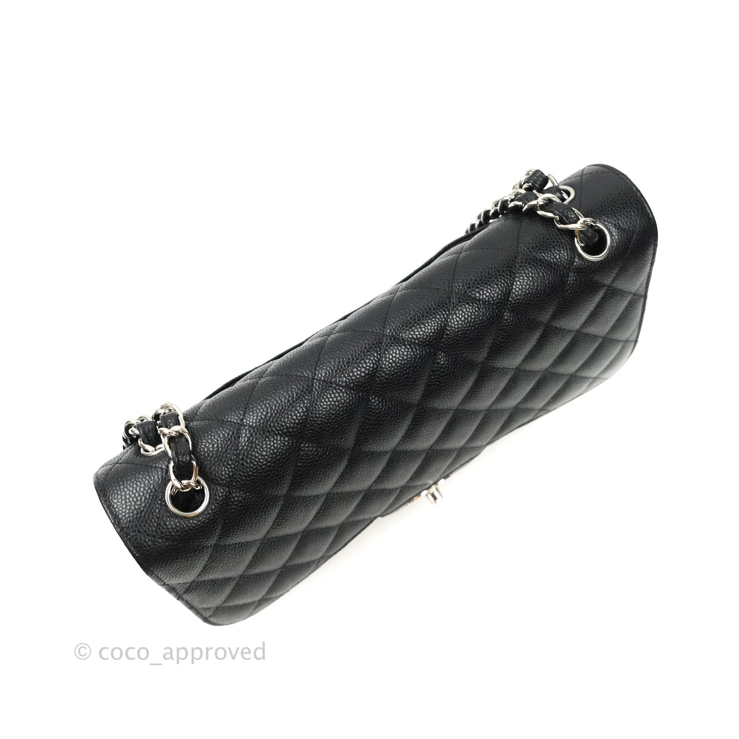 Chanel Jumbo Double Flap Black Caviar Silver Hardware⁣⁣