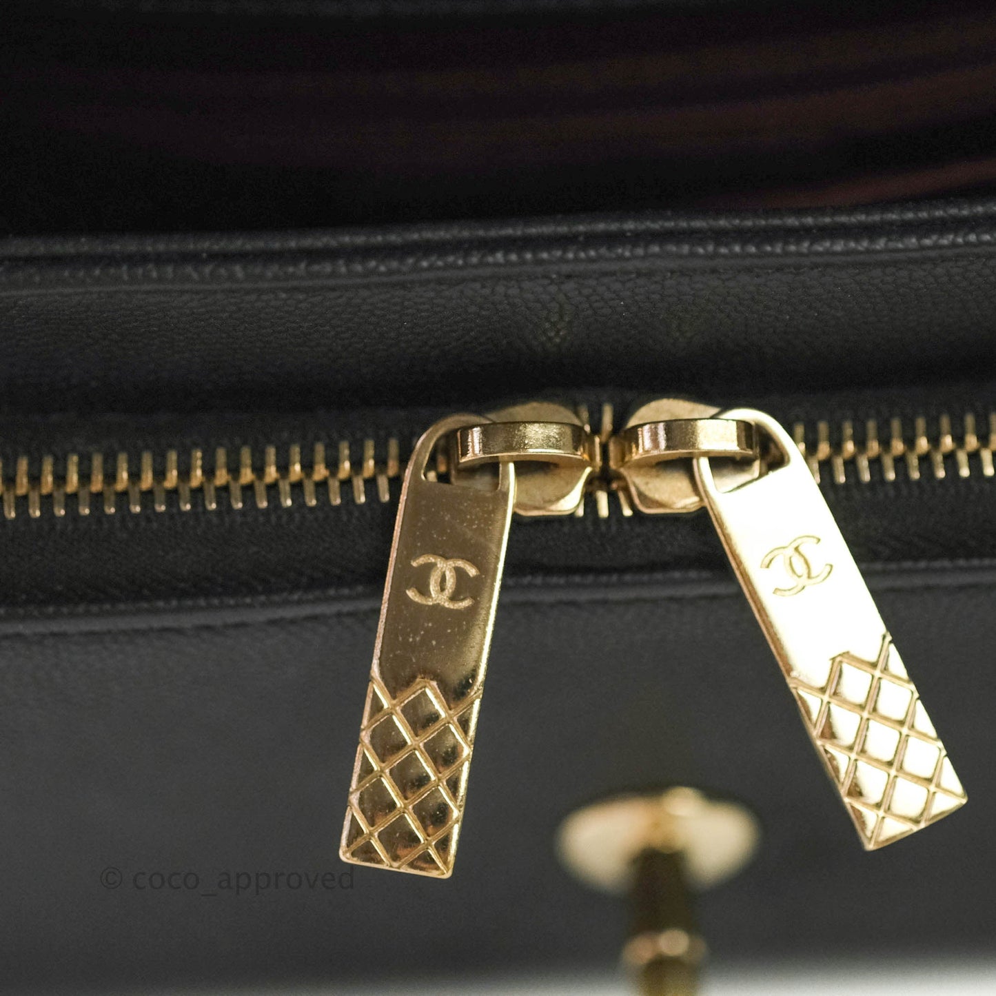 Chanel Quilted Medium Business Affinity Flap Black Caviar Light Gold Hardware