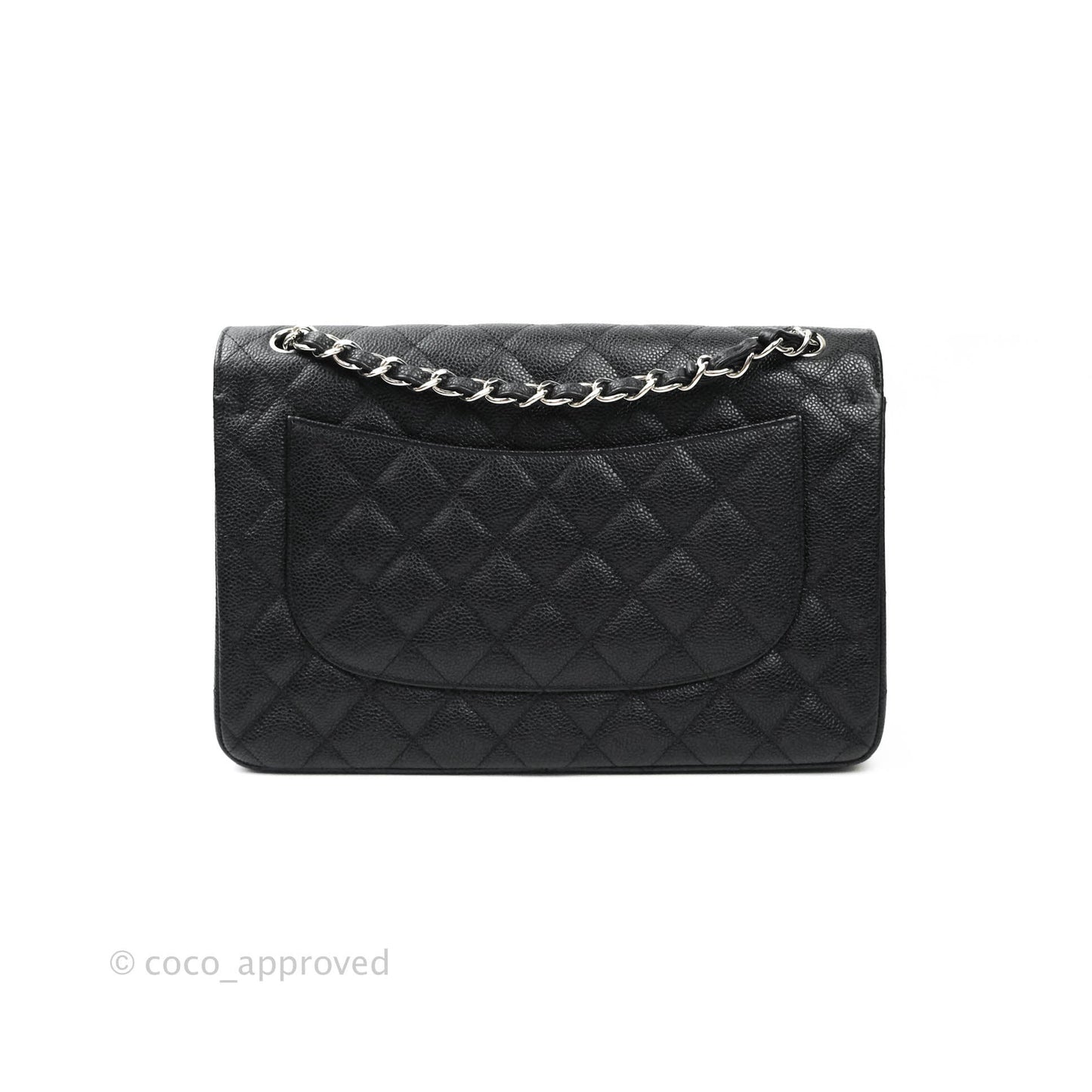 Chanel Jumbo Double Flap Black Caviar Silver Hardware⁣⁣