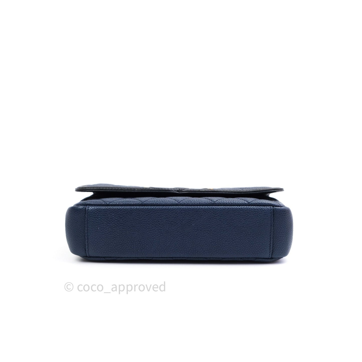 Chanel Caviar Quilted Small CC Filigree Flap Navy Black