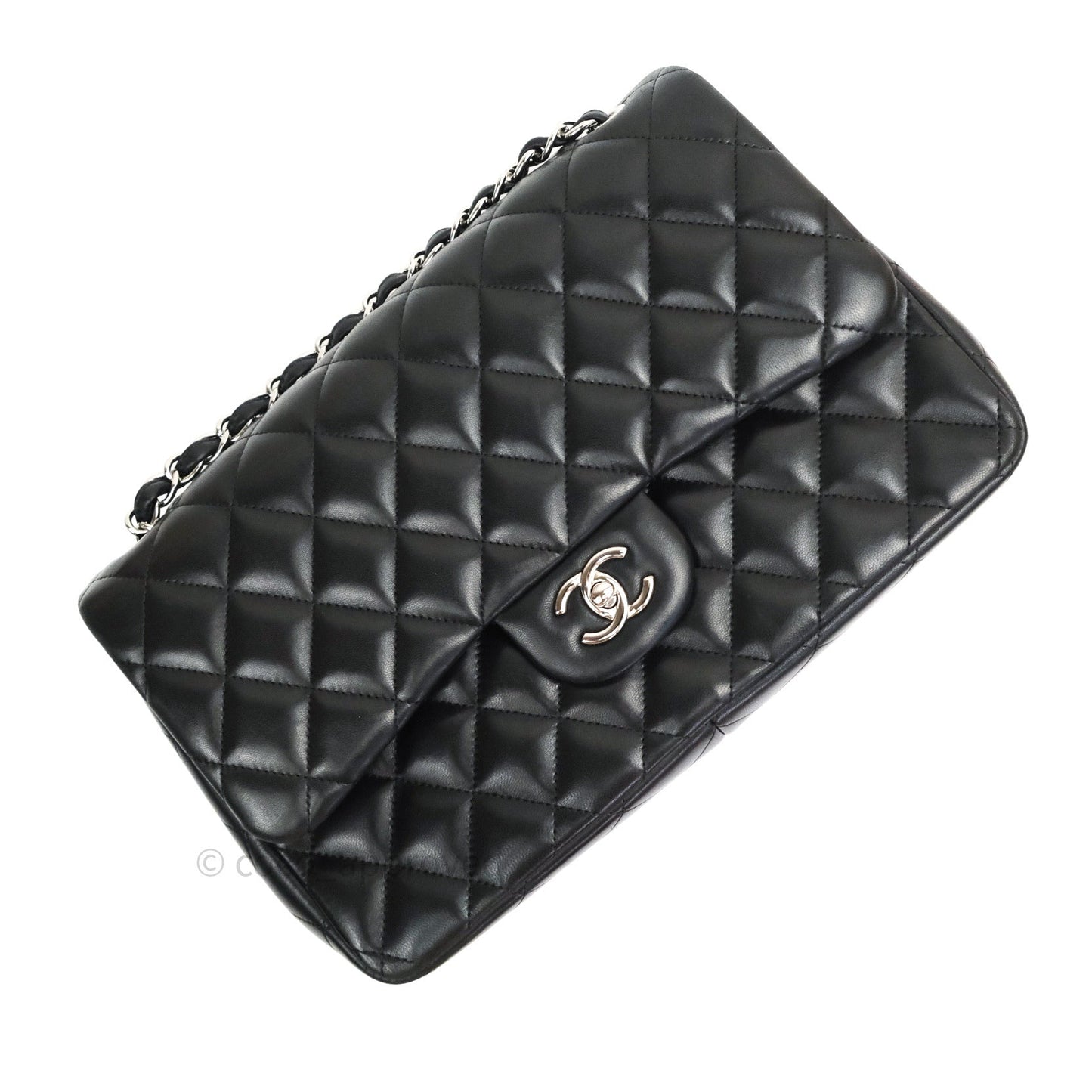 Chanel Jumbo Double Flap Black Lambskin Silver Hardware⁣⁣