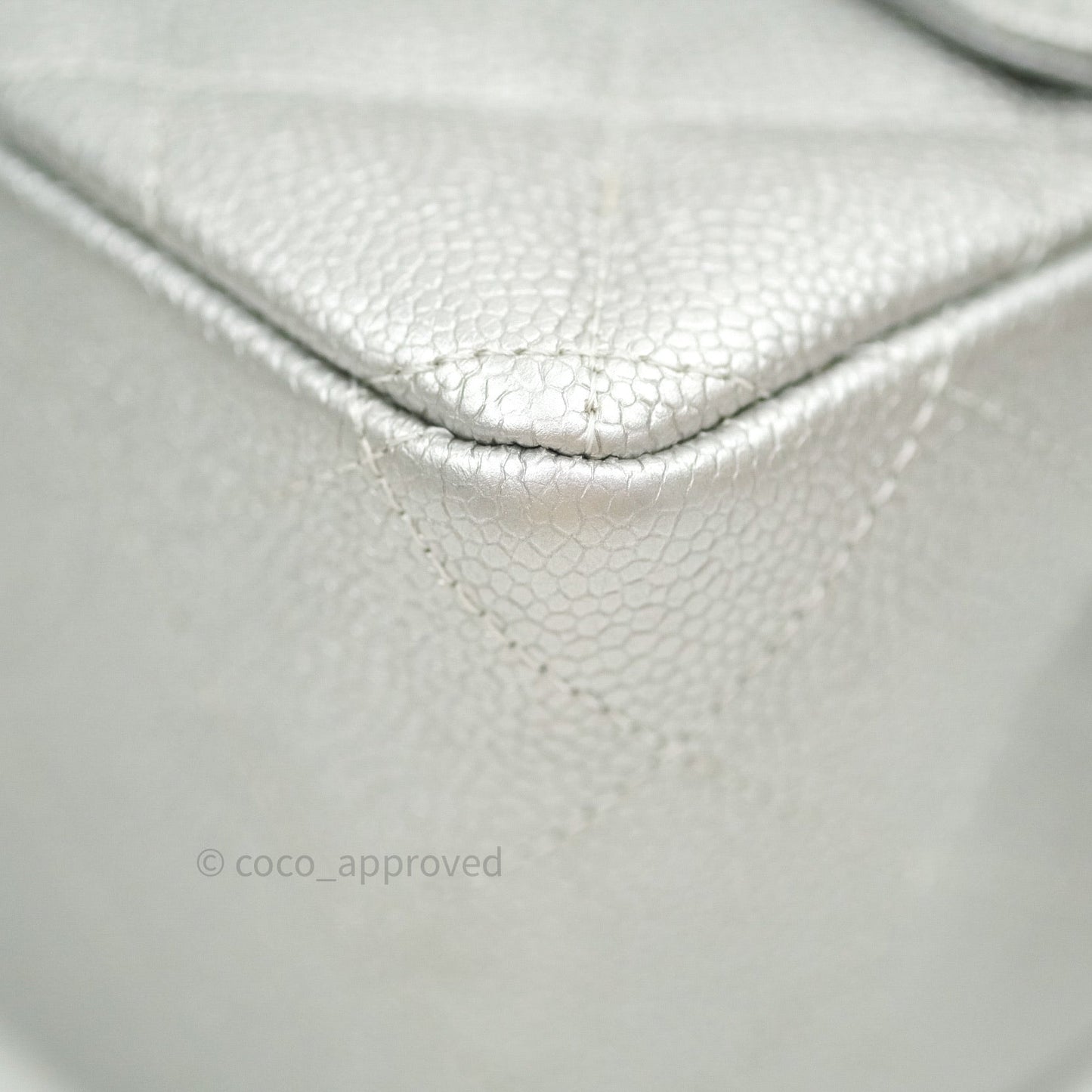 Chanel Jumbo Double Flap Silver Caviar Ruthenium Hardware⁣⁣