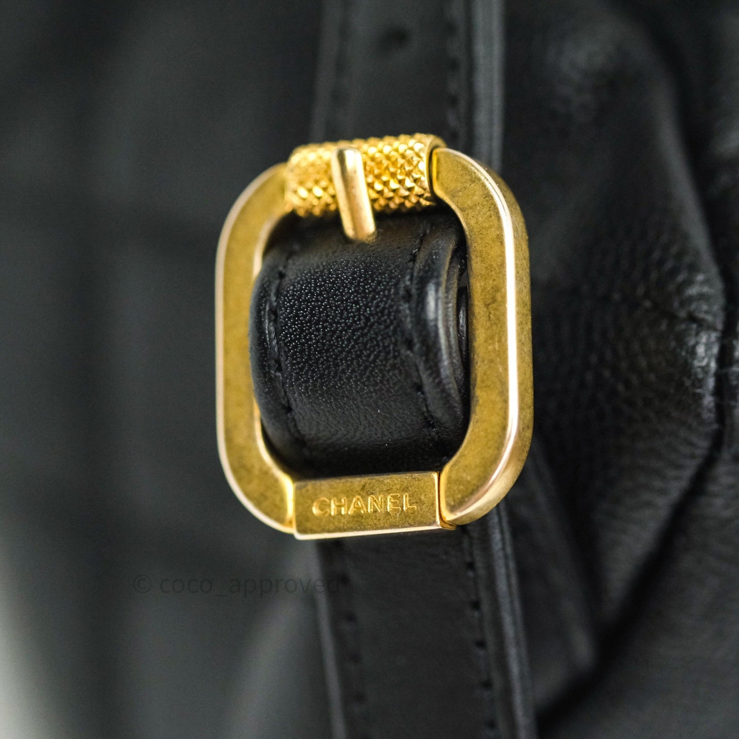 Chanel Quilted Filigree Backpack Black Caviar