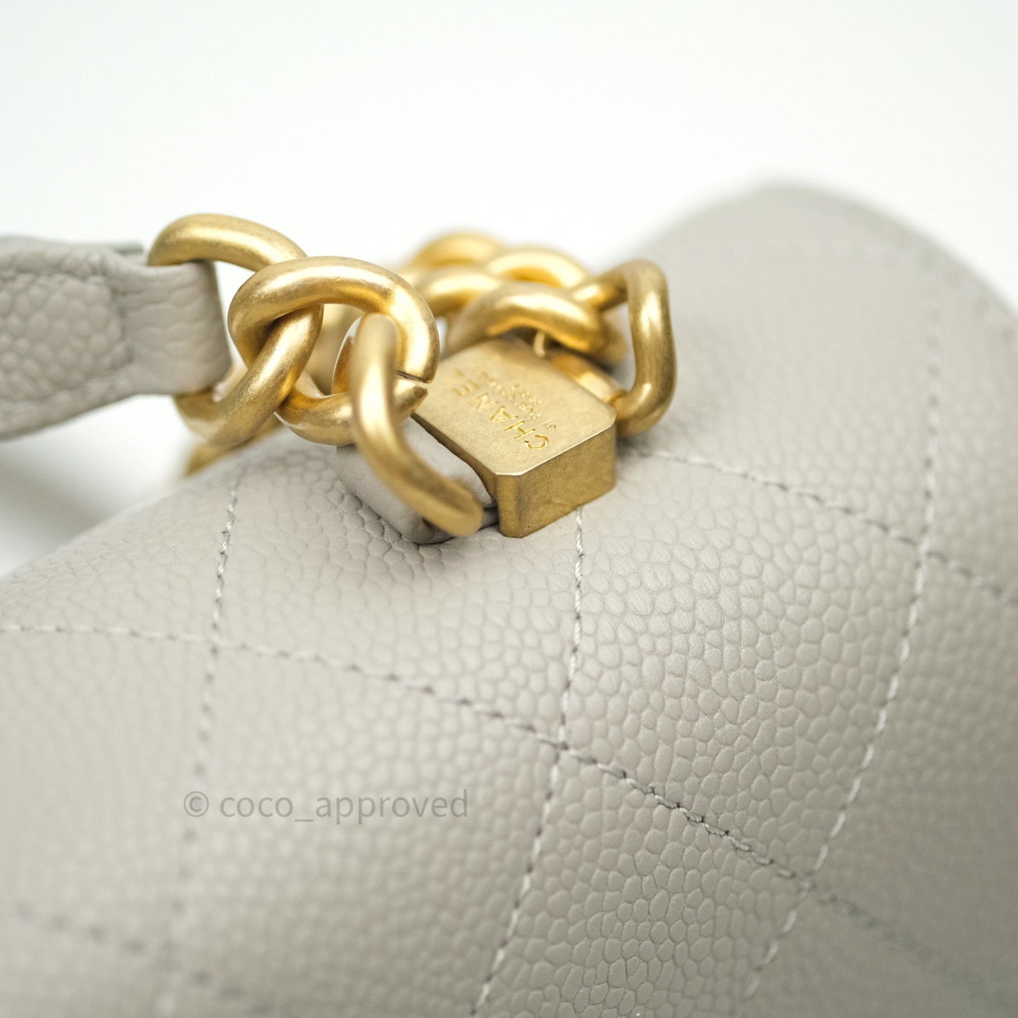 Chanel Chic Affinity Small Grained Calfskin Grey Gold Hardware