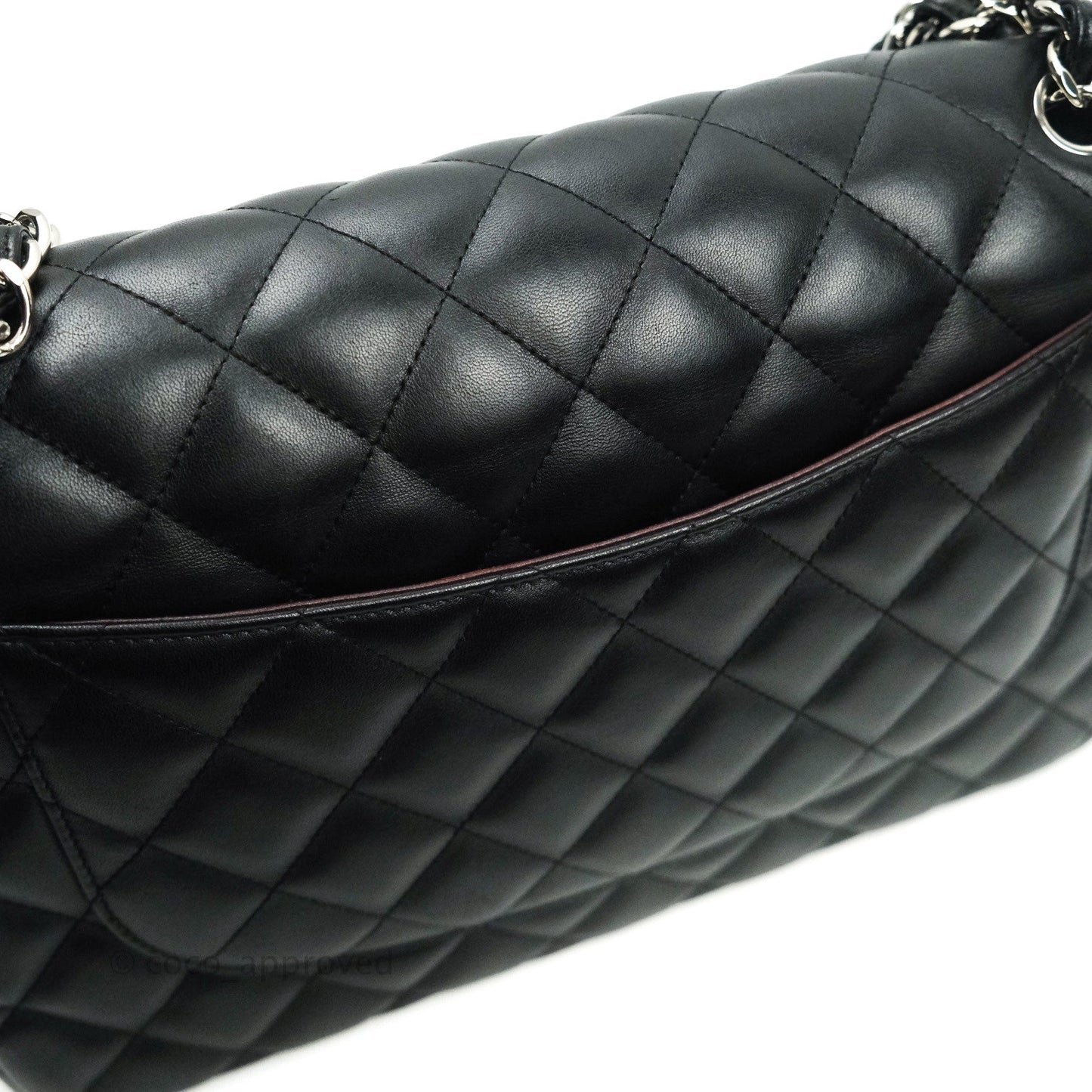 Chanel Jumbo Double Flap Black Lambskin Silver Hardware⁣⁣