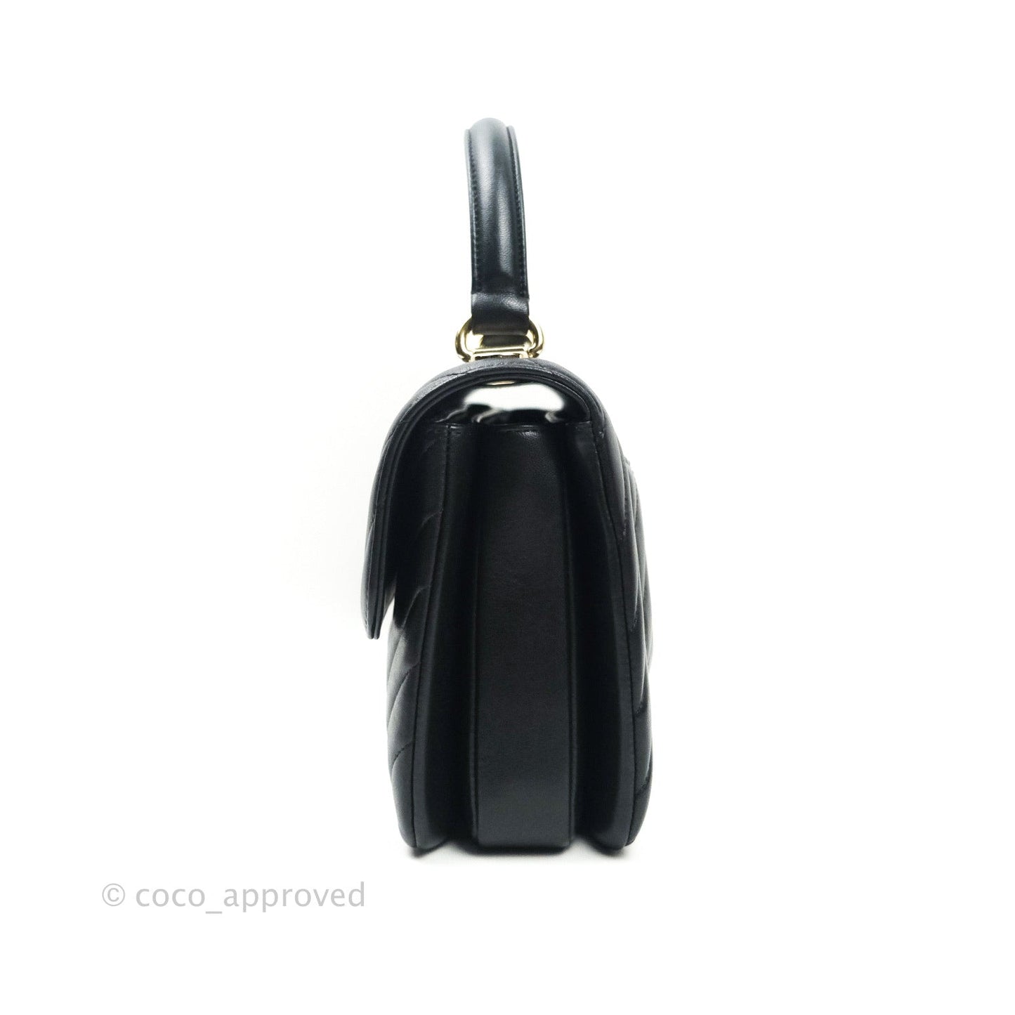 Chanel Trendy CC Chevron Small Black Lambskin Gold Hardware