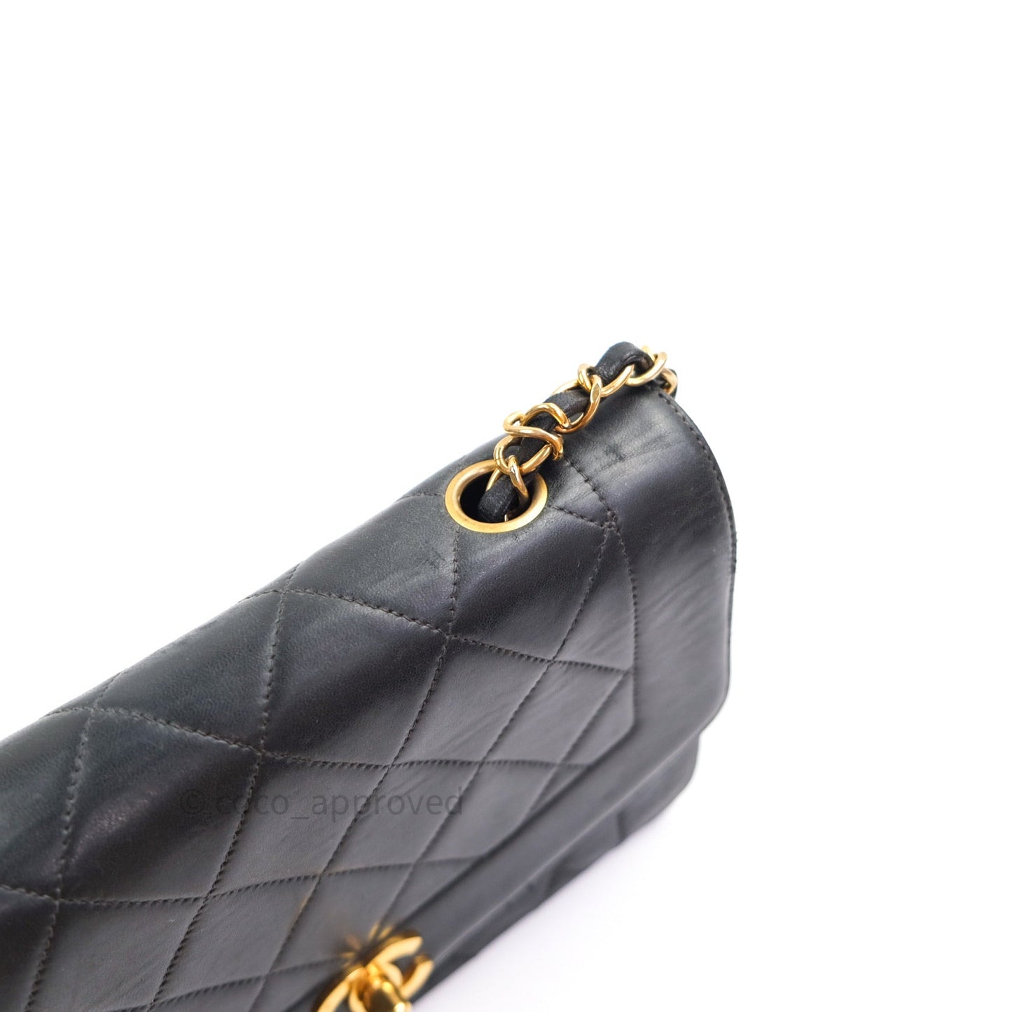 Chanel Black Quilted Lambskin Small Vintage Classic Diana Flap Bag