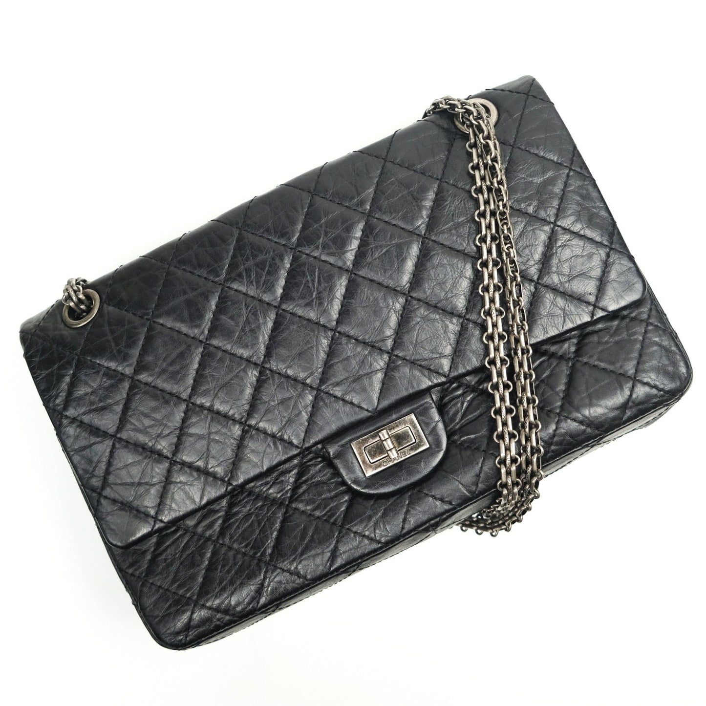 Chanel Reissue Quilted Aged Calfskin Black Ruthenium Hardware 226