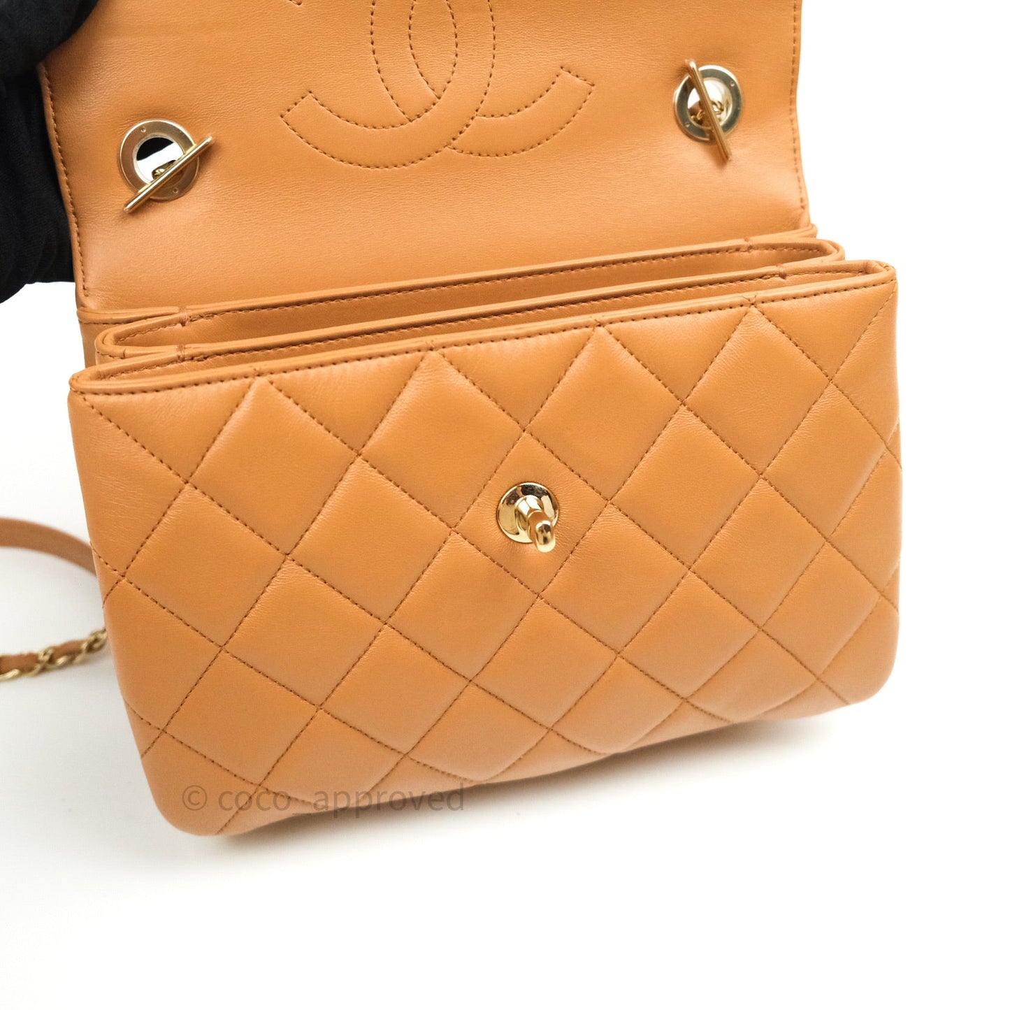 Chanel Trendy CC Small Black Lambskin Gold Hardware