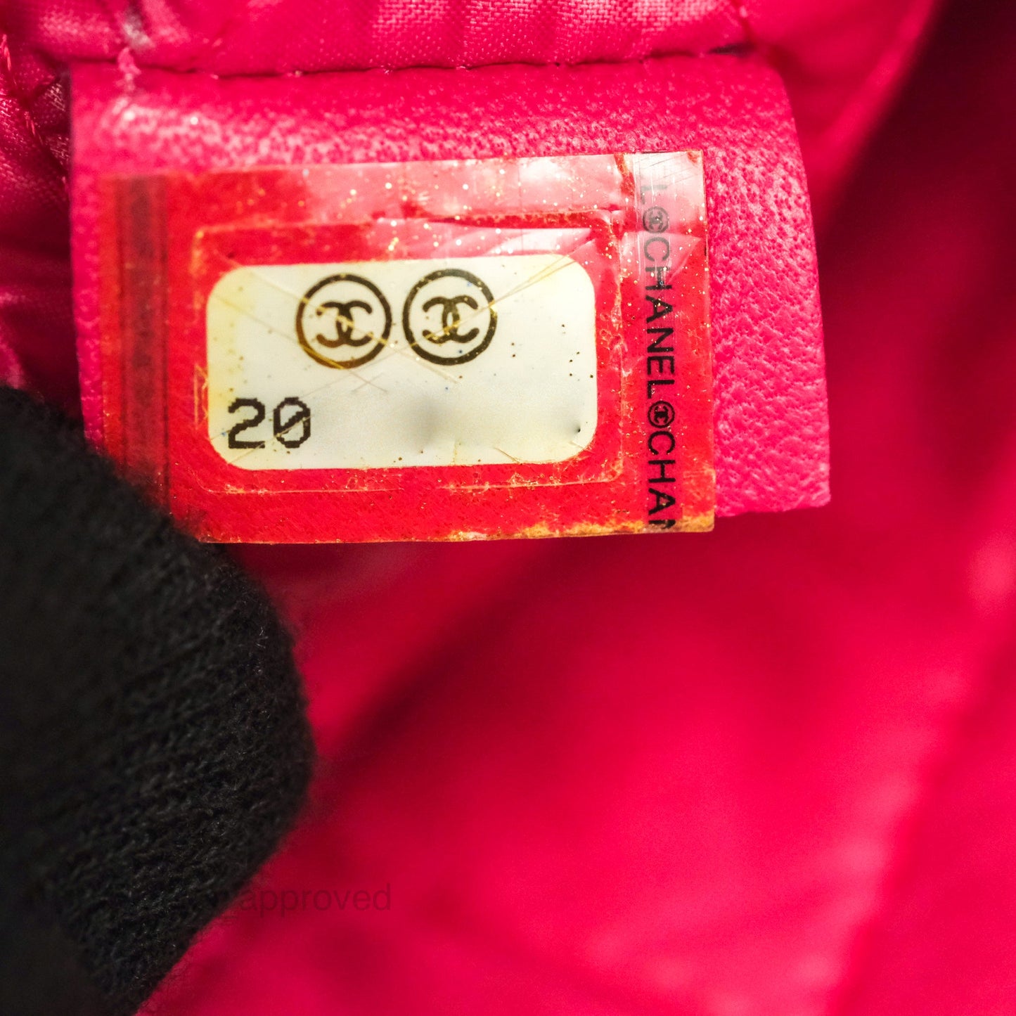 Chanel Quilted O Case Dark Pink Lambskin Gun Metal