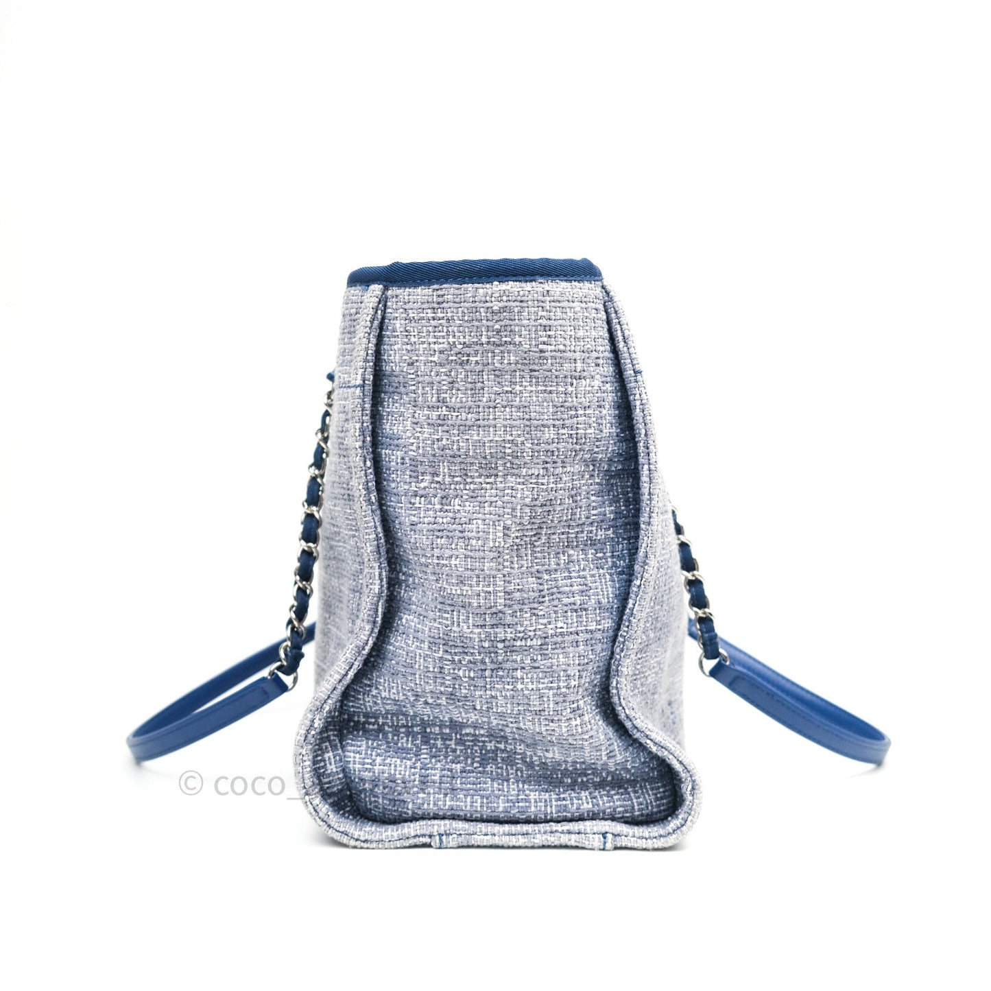 Chanel Canvas Deauville Medium Tote Blue