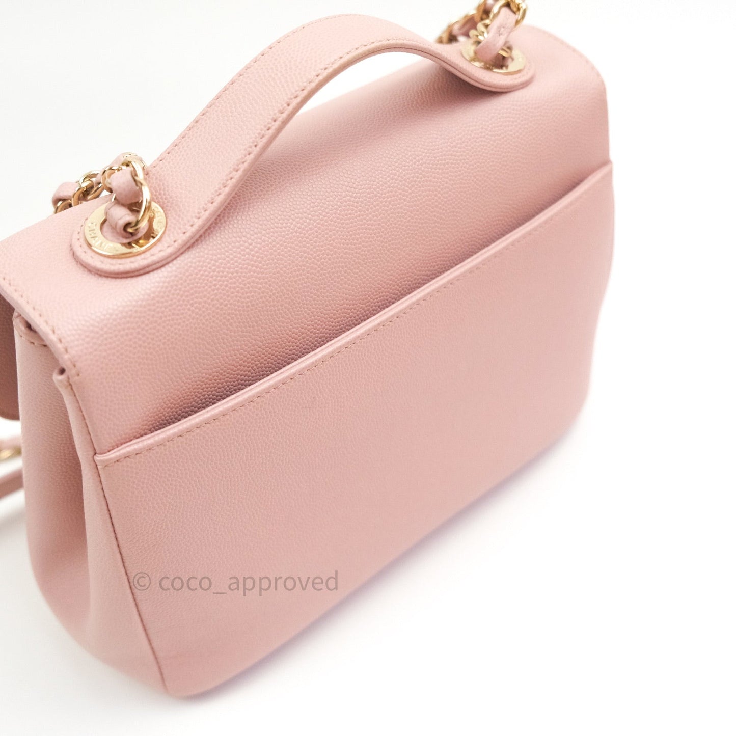 Chanel Quilted Medium Business Affinity Flap Light Pink Light Gold Hardware