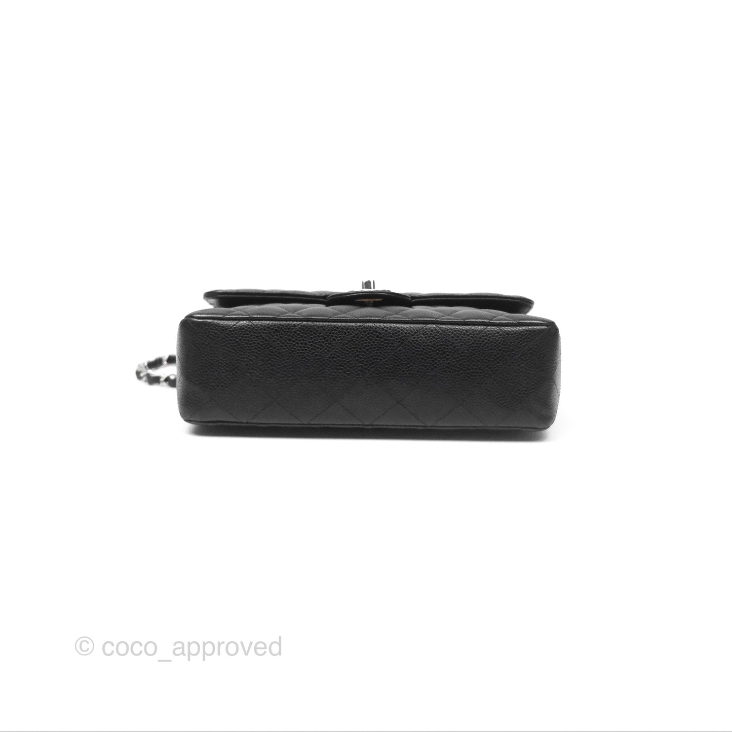 Chanel Small Classic Flap Quilted Black Caviar Silver Hardware