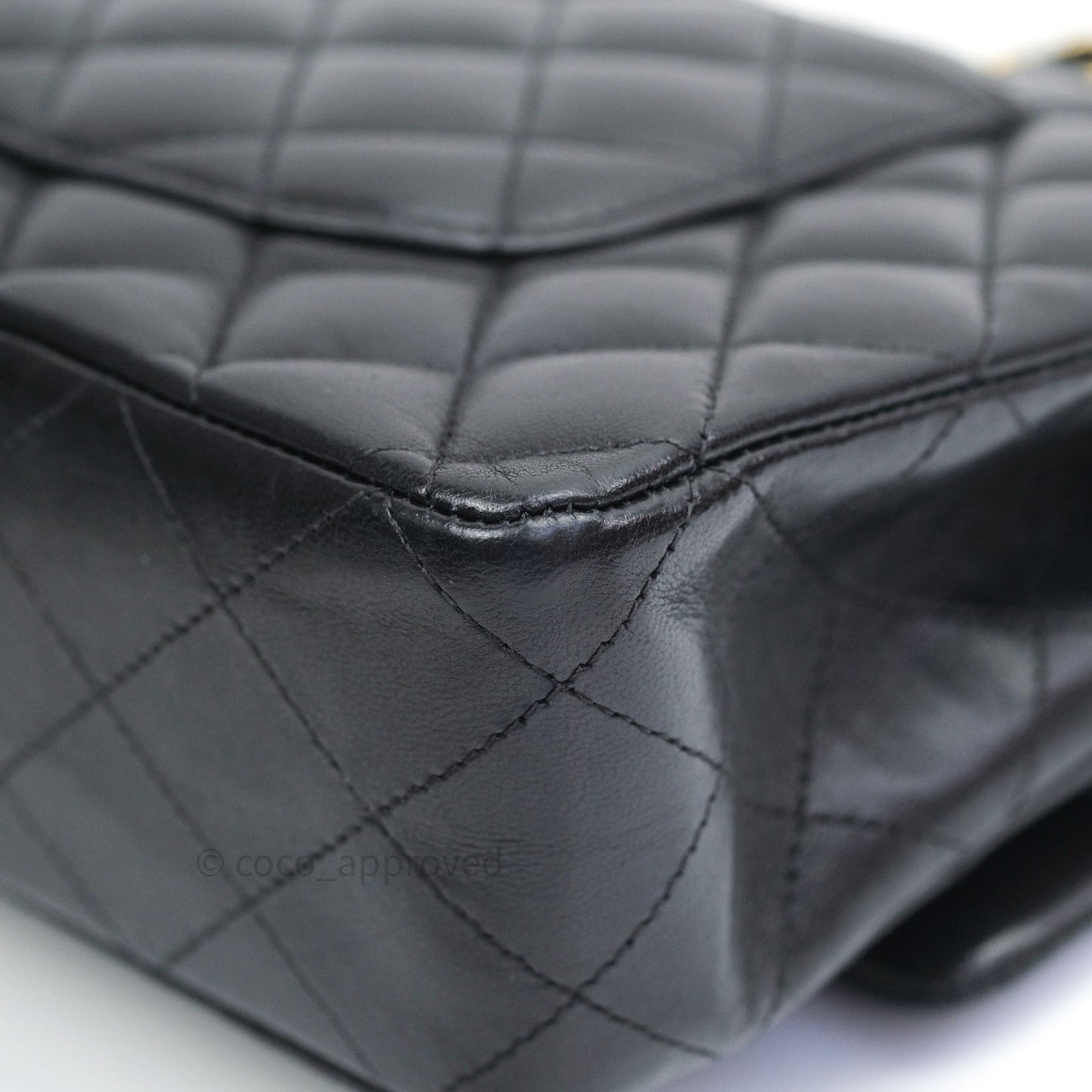 Chanel Classic M/L Black Lambskin Gold Hardware