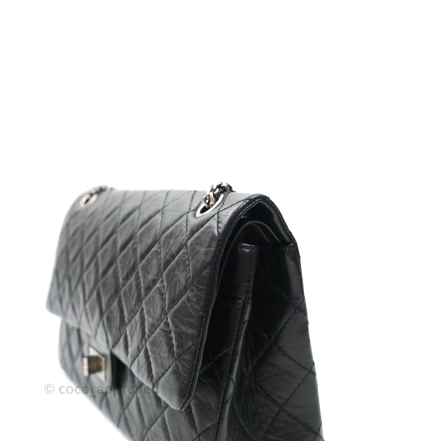 Chanel Reissue Quilted Aged Calfskin Black Ruthenium Hardware 226