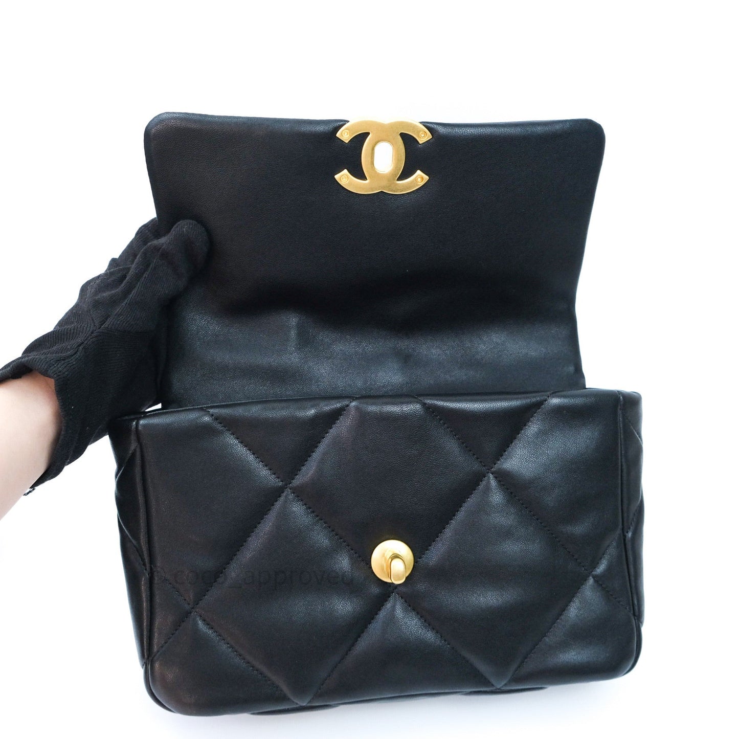 Chanel 19 Small Black Goatskin Mixed Hardware