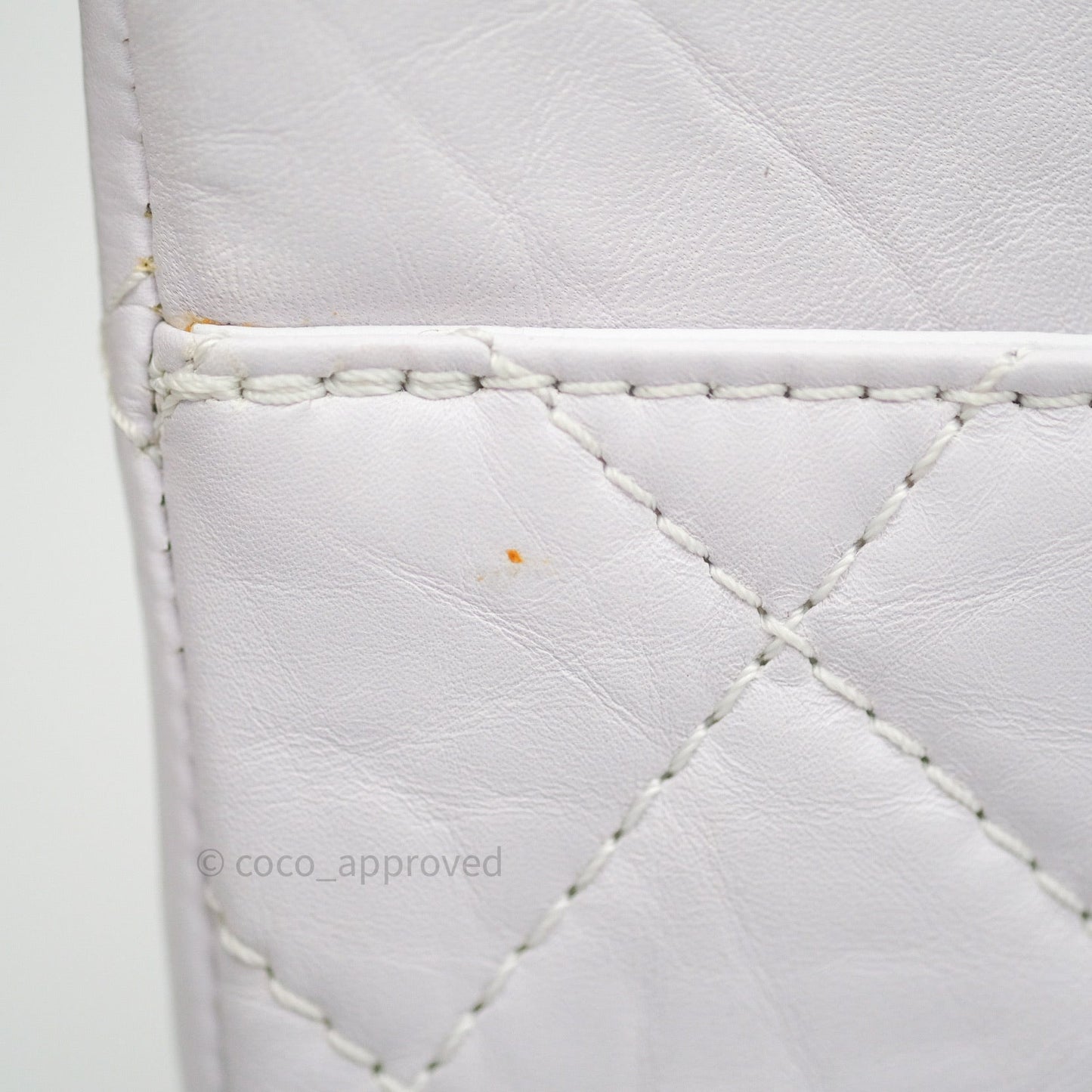 Chanel Reissue Quilted Aged Calfskin White Black Hardware 227
