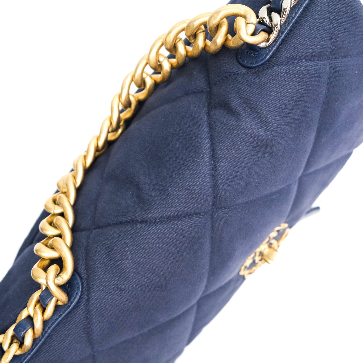Chanel 19 Medium Canvas Navy Mixed Hardware