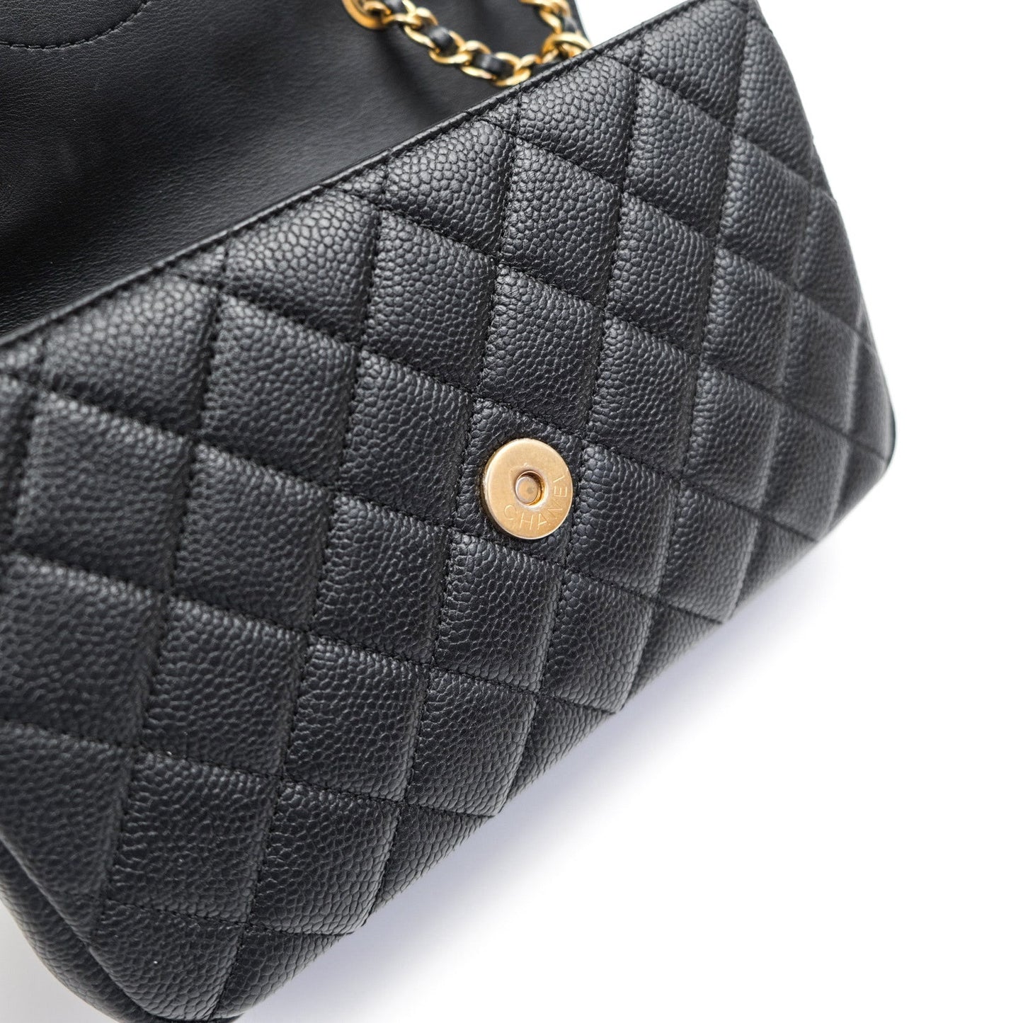 Chanel Quilted Small CC Filigree Flap Black Caviar