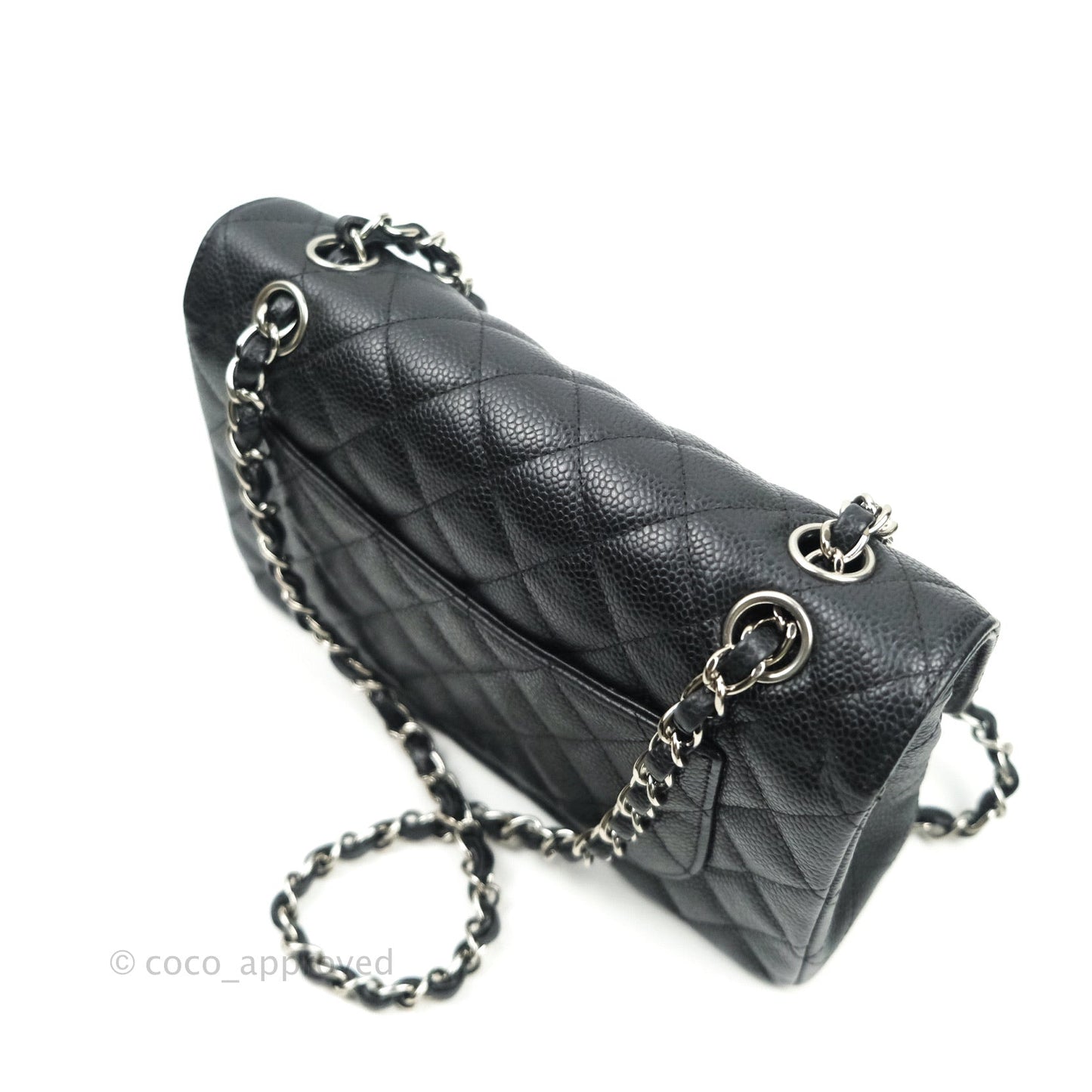 Chanel Classic Small S/M Flap Black Caviar Silver Hardware