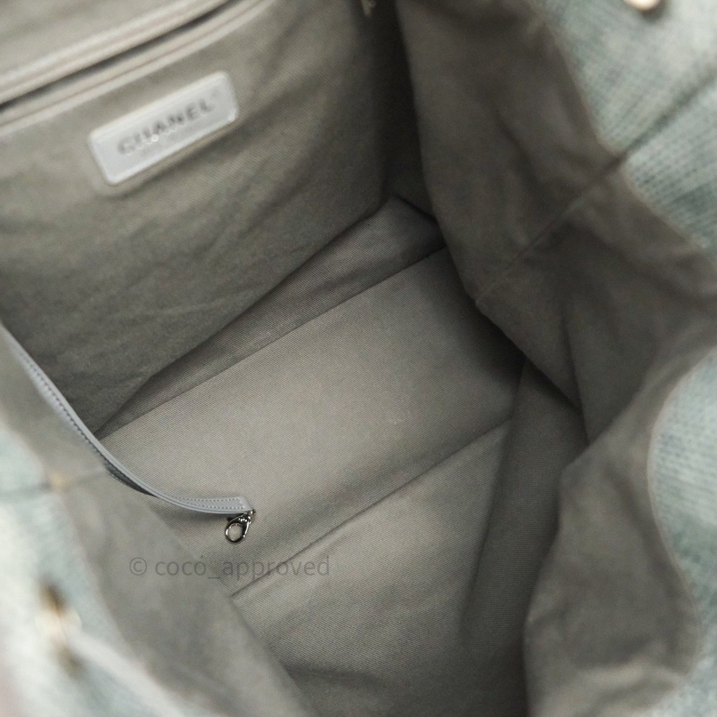 Chanel Canvas Deauville Backpack Grey