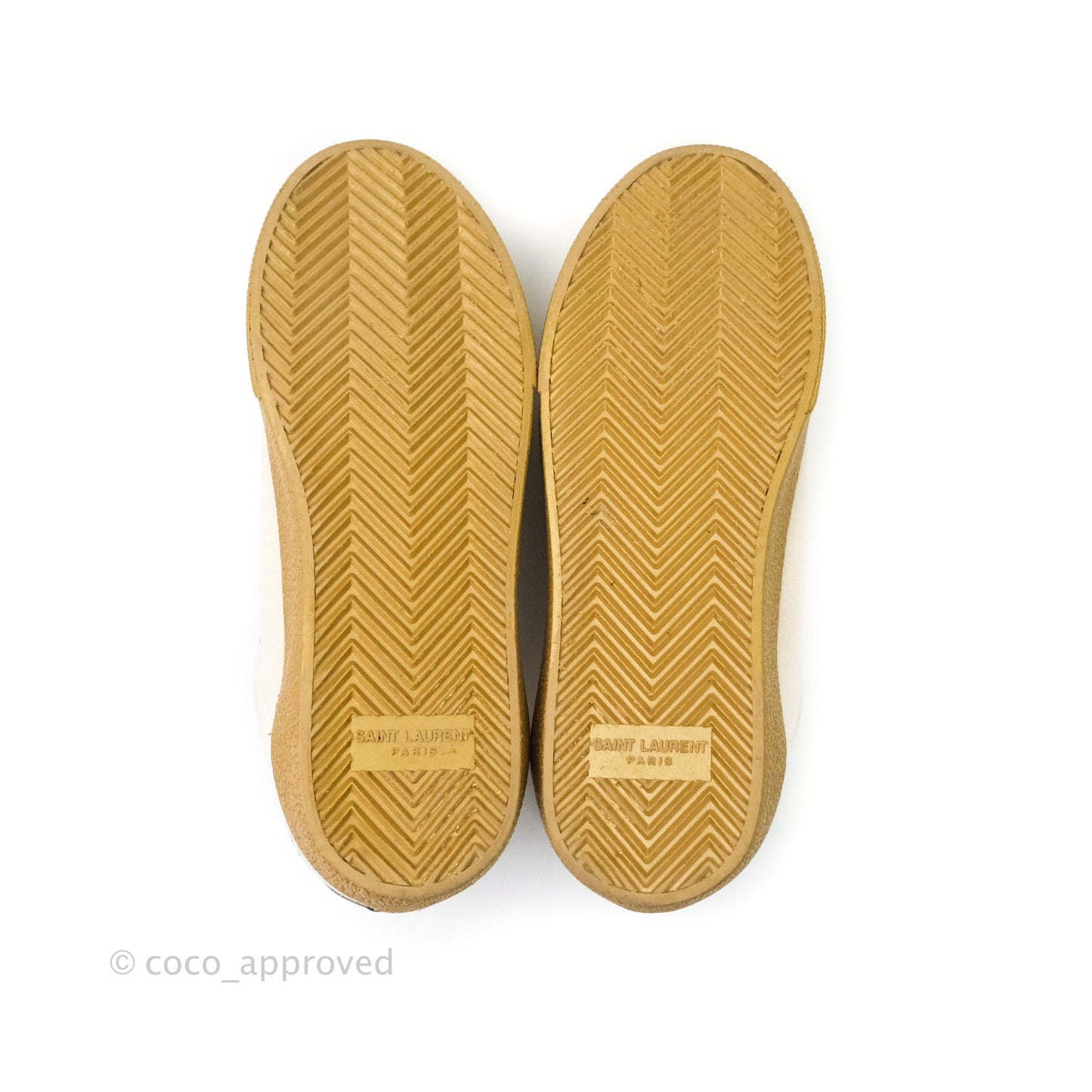 Saint Laurent Court Classic Worn-Look Sneakers⁣ Size 36.5
