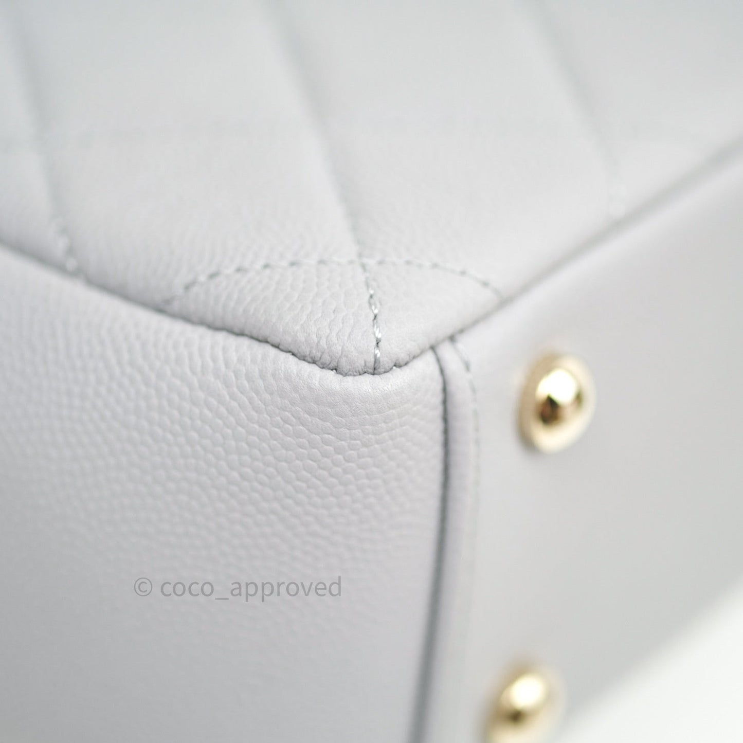 Chanel Quilted Small Business Affinity Flap Grey Caviar Light Gold Hardware