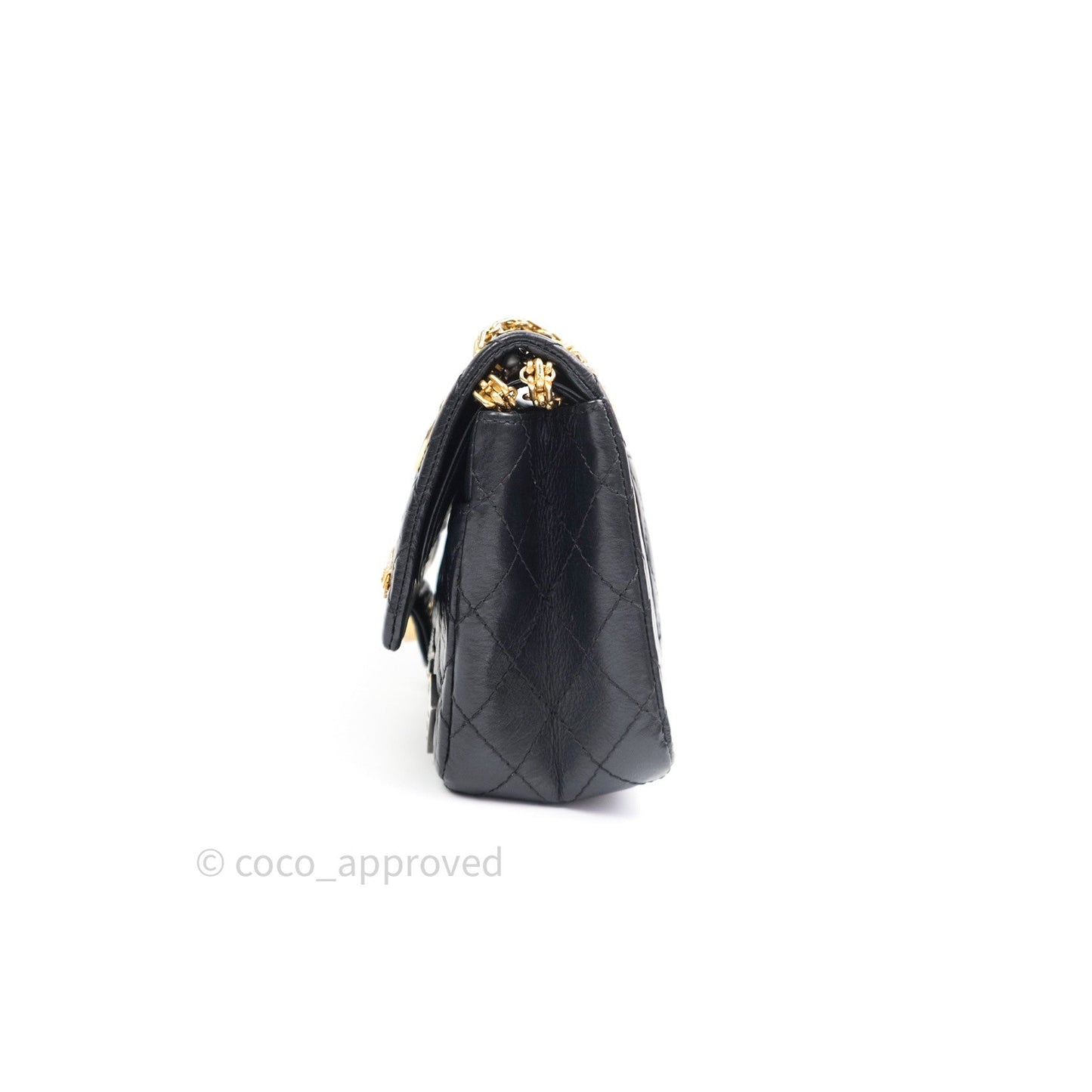 Chanel 2.55 Reissue Aged Calfskin Lucky Charms 225 Flap Black
