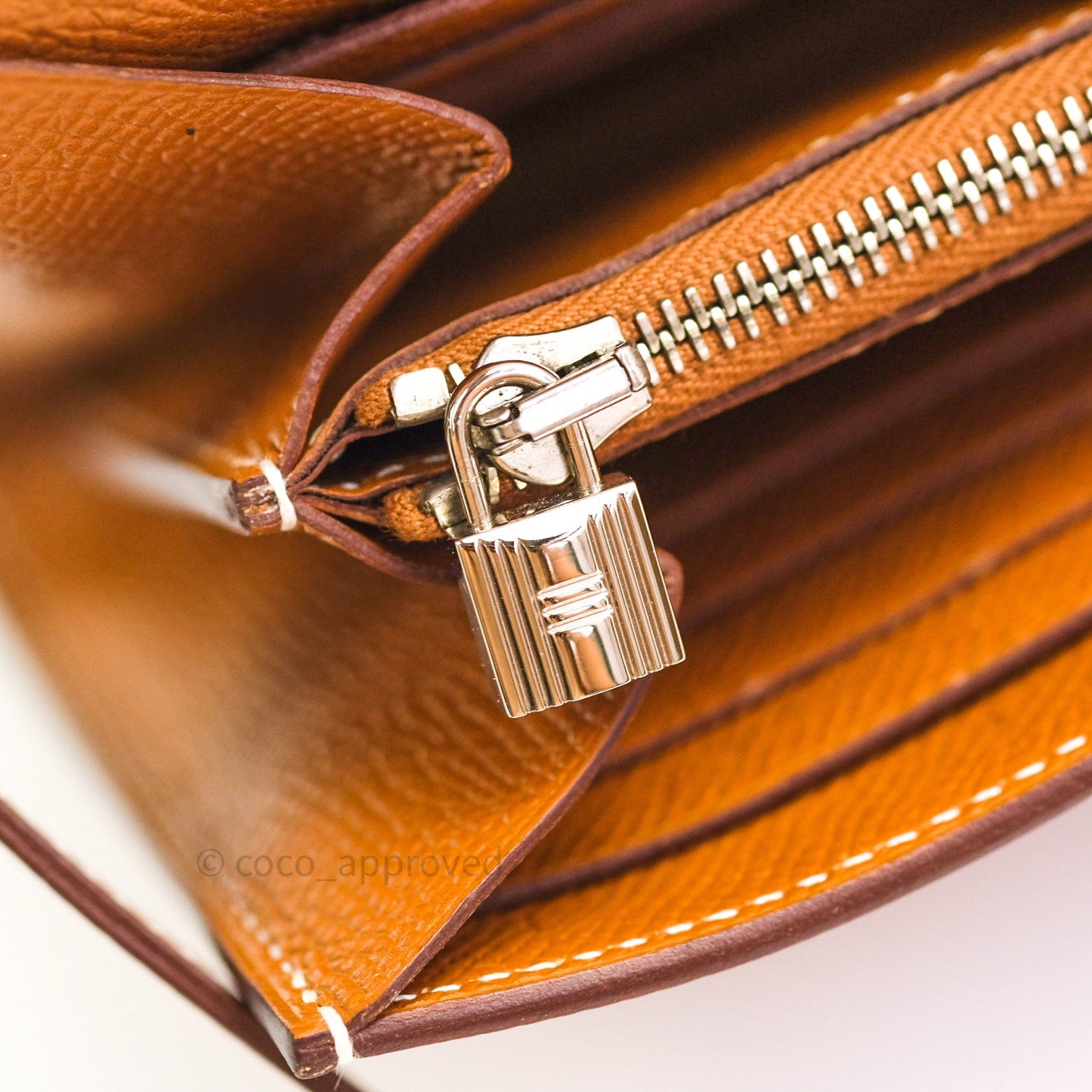 Hermès Epsom Kelly Wallet Gold Palladium Hardware