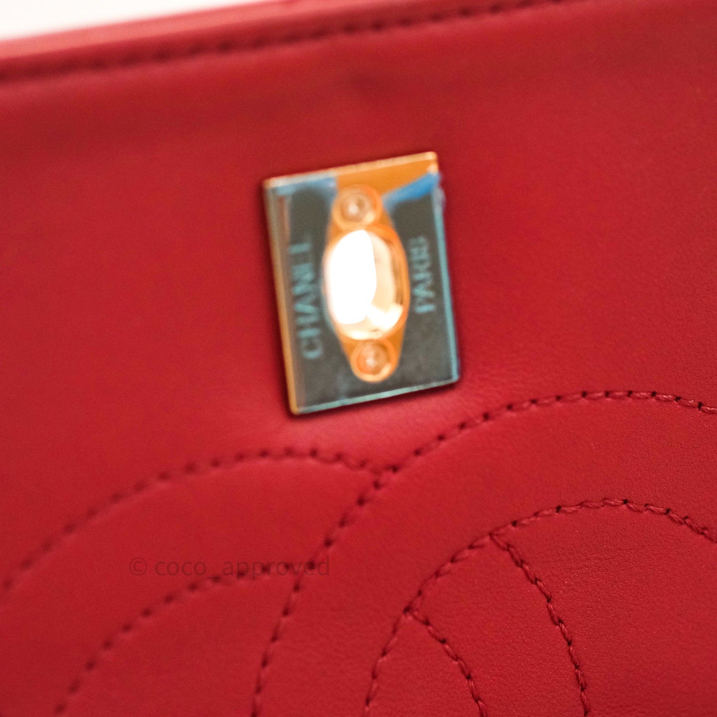 Chanel Quilted Small Trendy CC Flap Bag Red Lambskin Gold Hardware