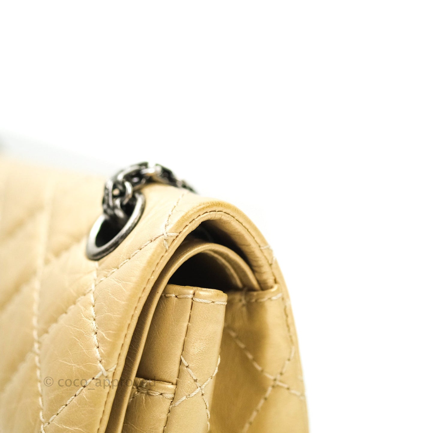 Chanel Mini Reissue 224 Gold Aged Calfskin Ruthenium Hardware