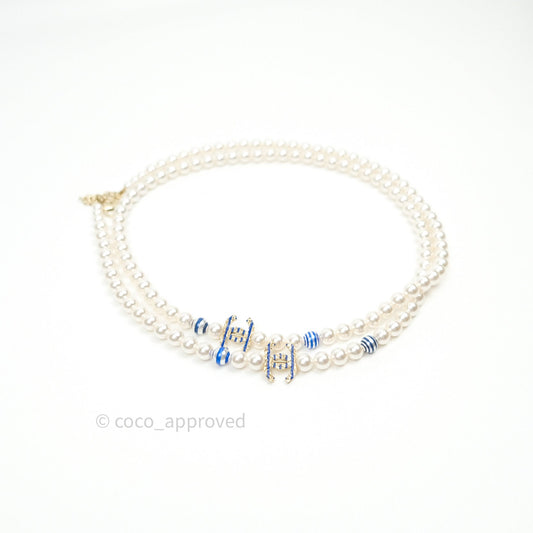 Chanel Long Pearl CC Necklace 19C