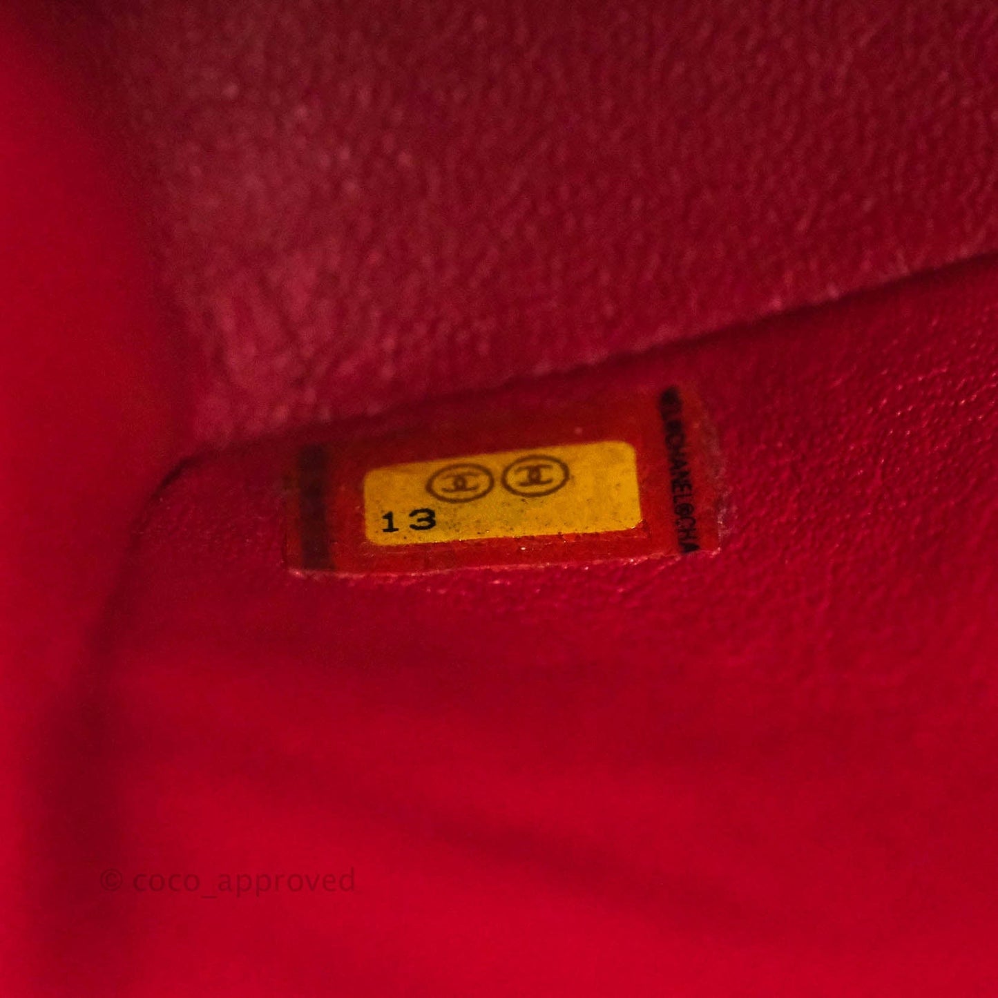 Chanel Classic M/L Medium Double Flap Red Lambskin Silver Hardware