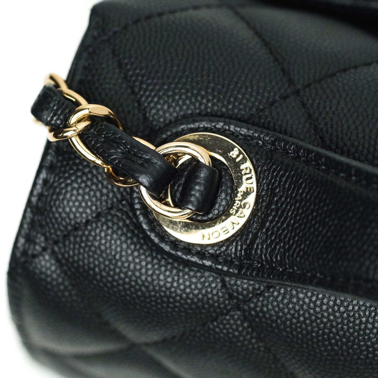 Chanel Quilted Medium Business Affinity Flap Black Caviar Light Gold Hardware