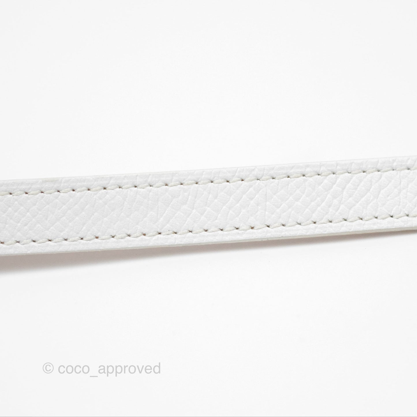 Hermès Rivale Double Tour Bracelet White Epsom Gold Hardware
