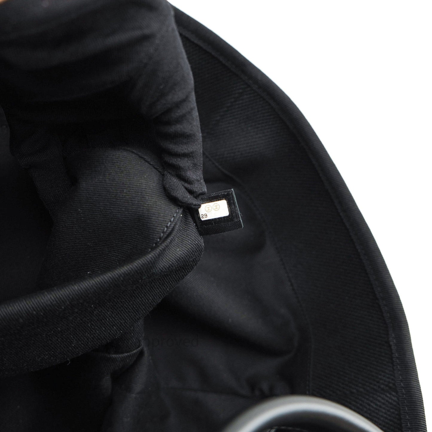 Chanel Large Deauville Black Canvas Imitation Pearl 20S