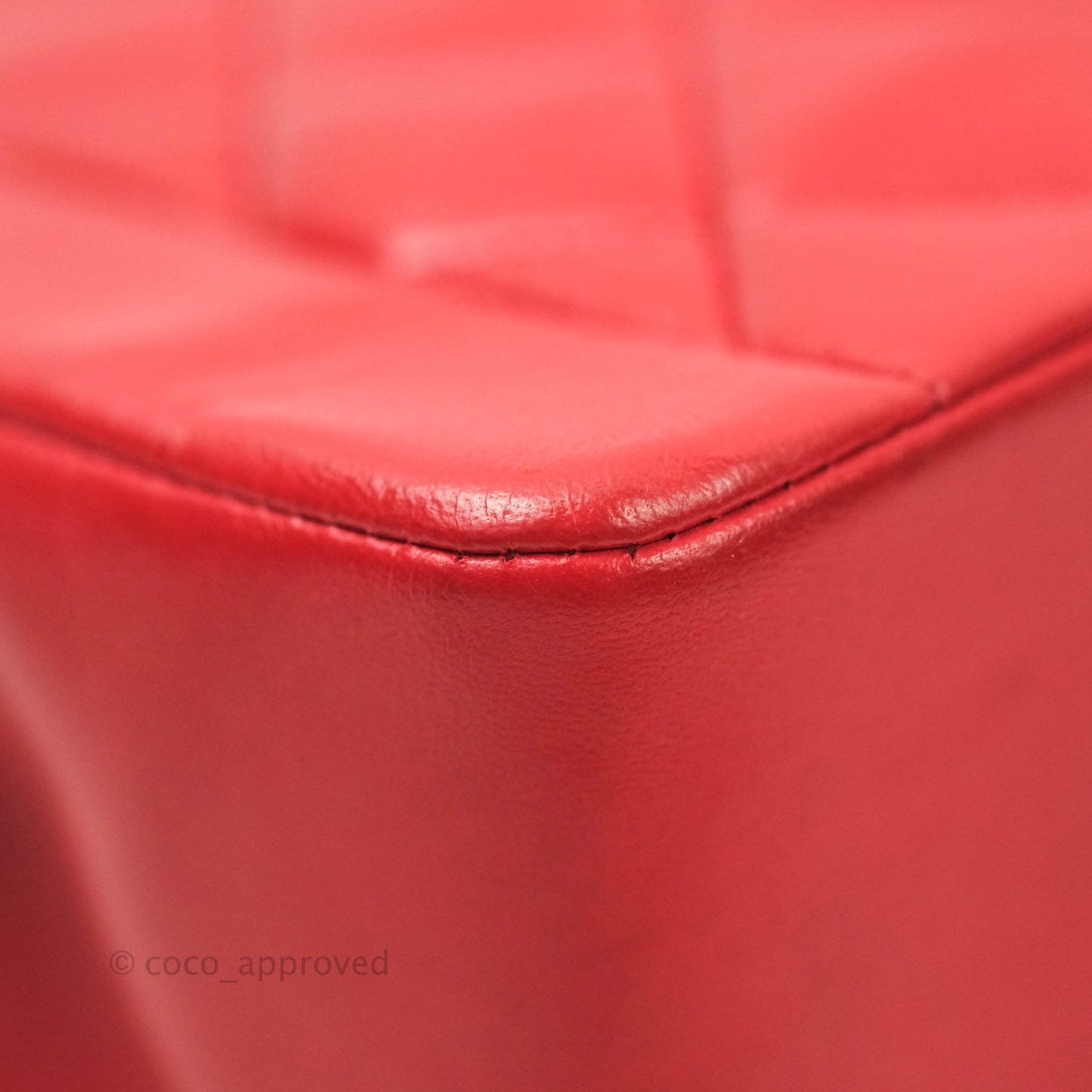 Chanel Red Quilted Lambskin Medium Vintage Classic Diana Flap Bag