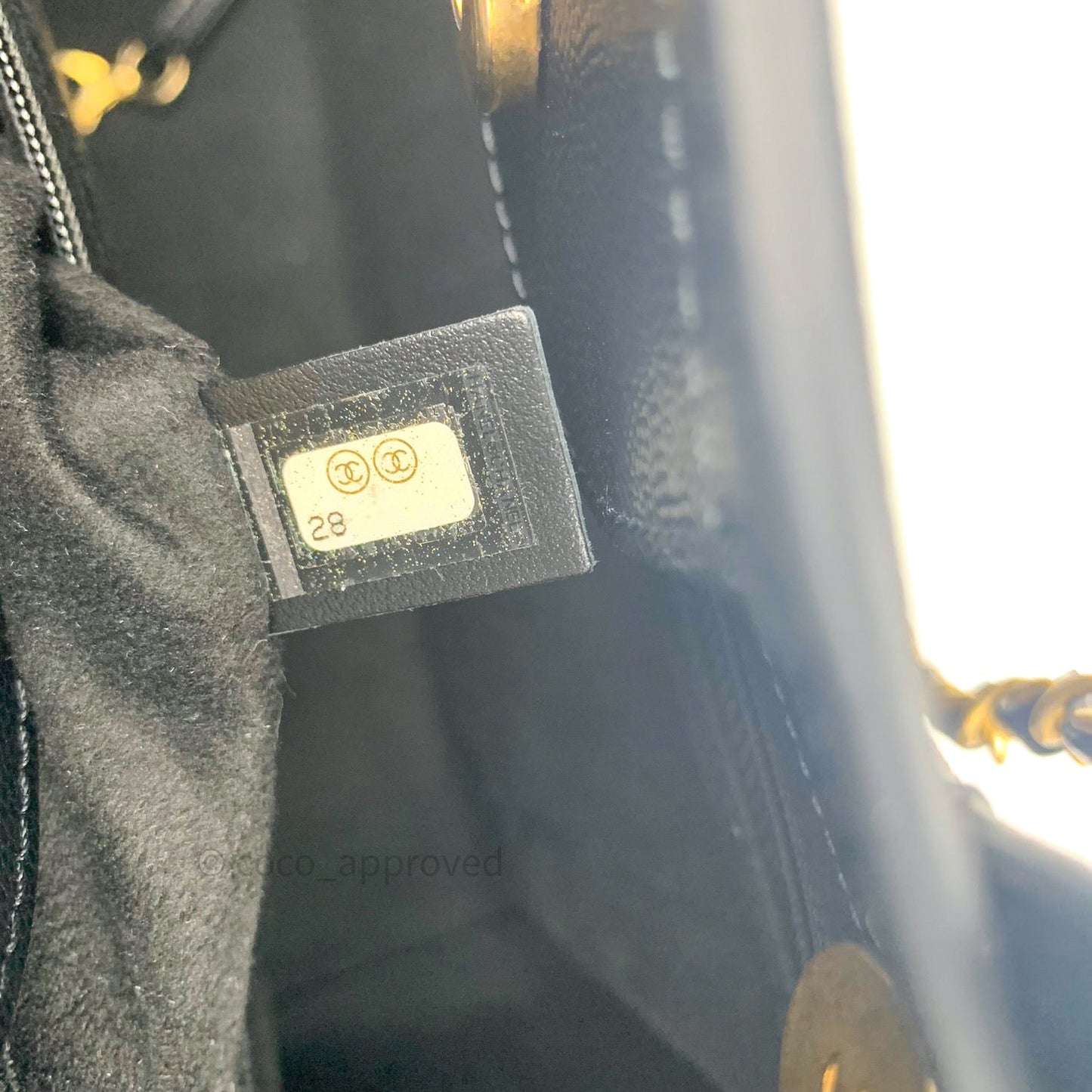 Chanel Small Studded Deauville Tote Black Caviar Gold Hardware