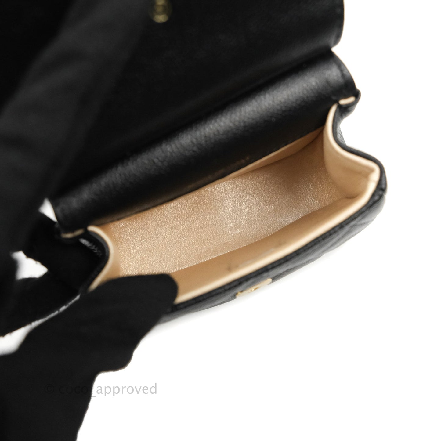 Chanel Clutch with Chain Black Caviar Gold Hardware 22K
