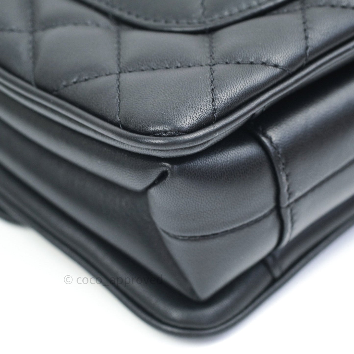 Chanel Coco Vintage Flap Bag Black Lambskin Gold Hardware 18C