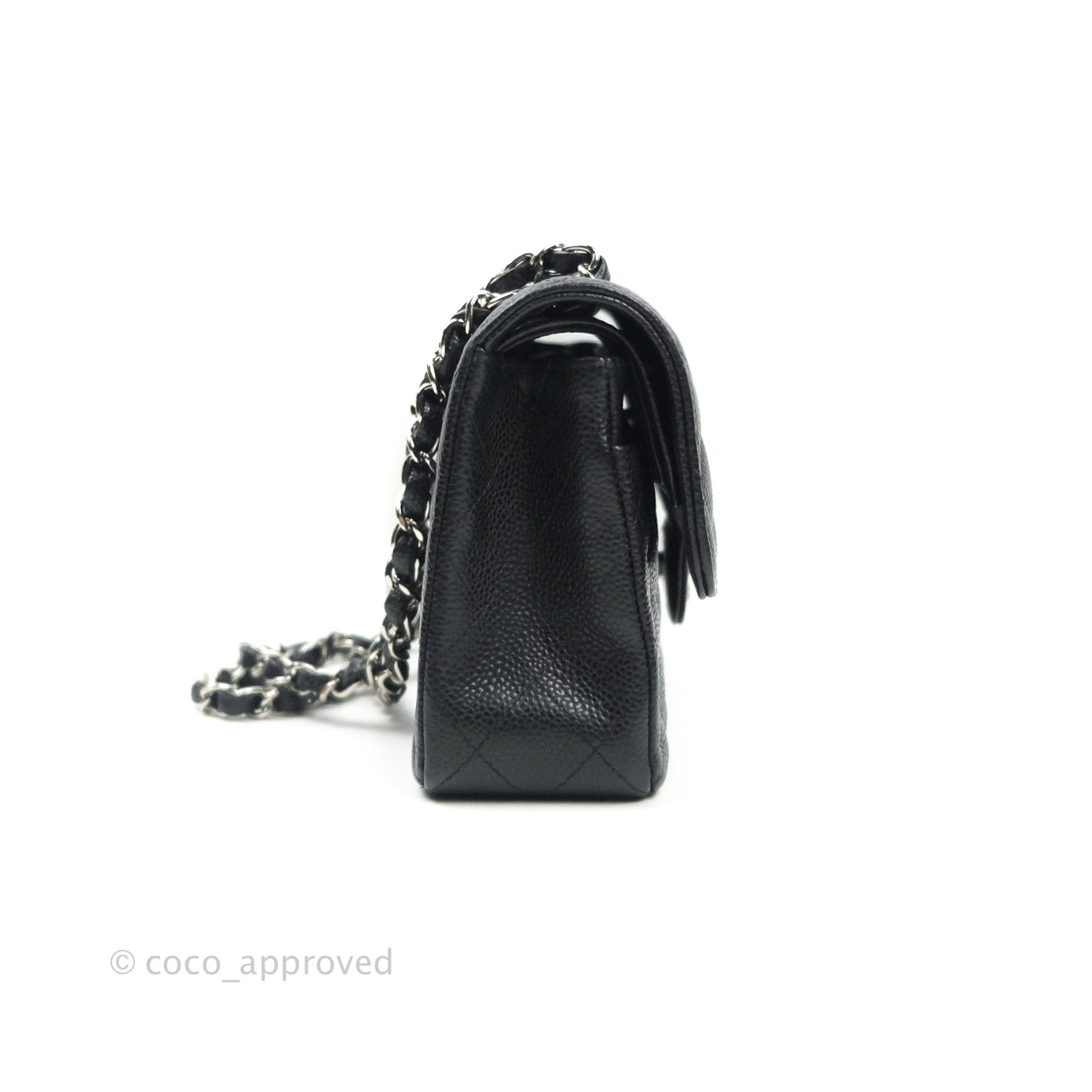 Chanel Classic Small S/M Flap Black Caviar Silver Hardware